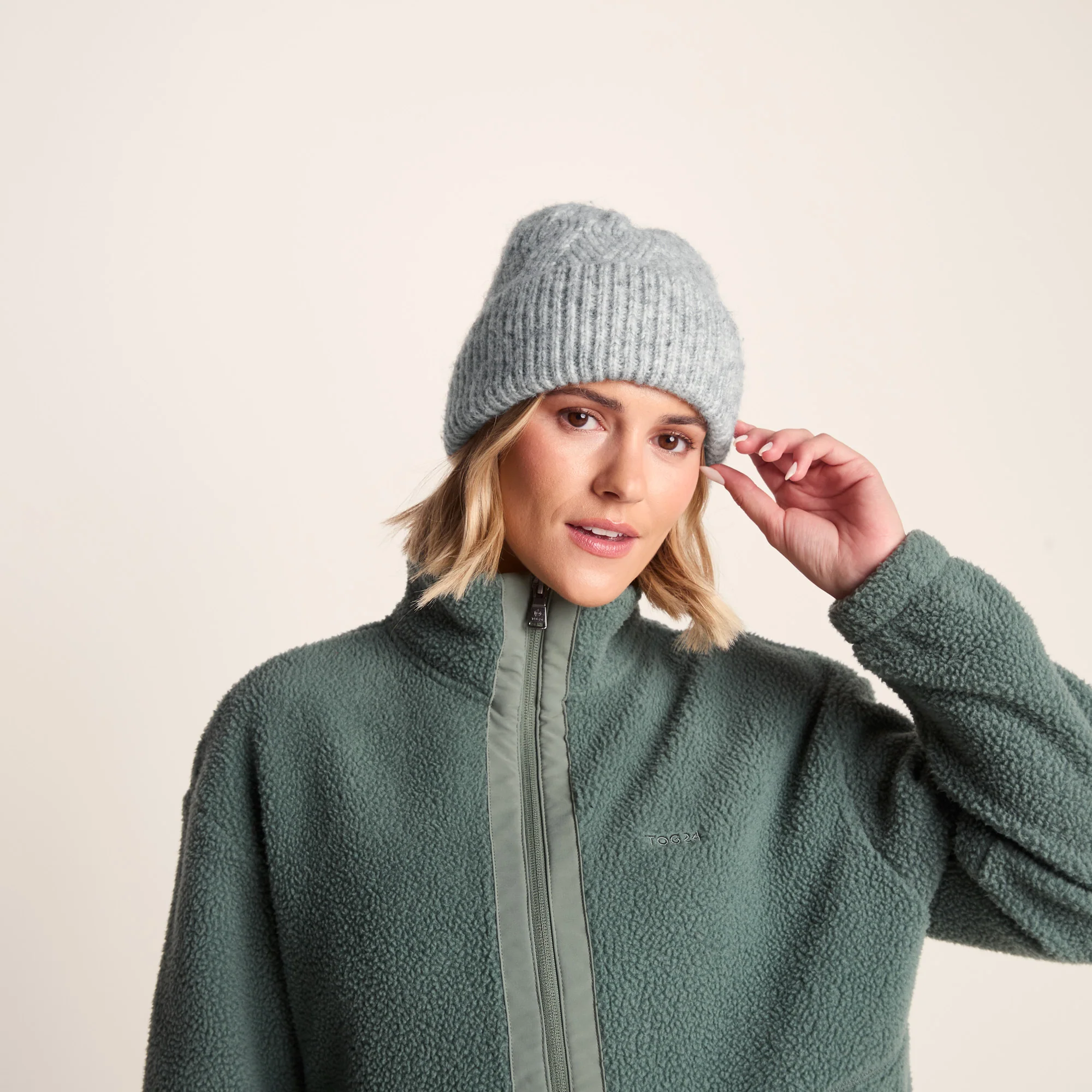 Abby Knit Hat - Ice Grey Marl