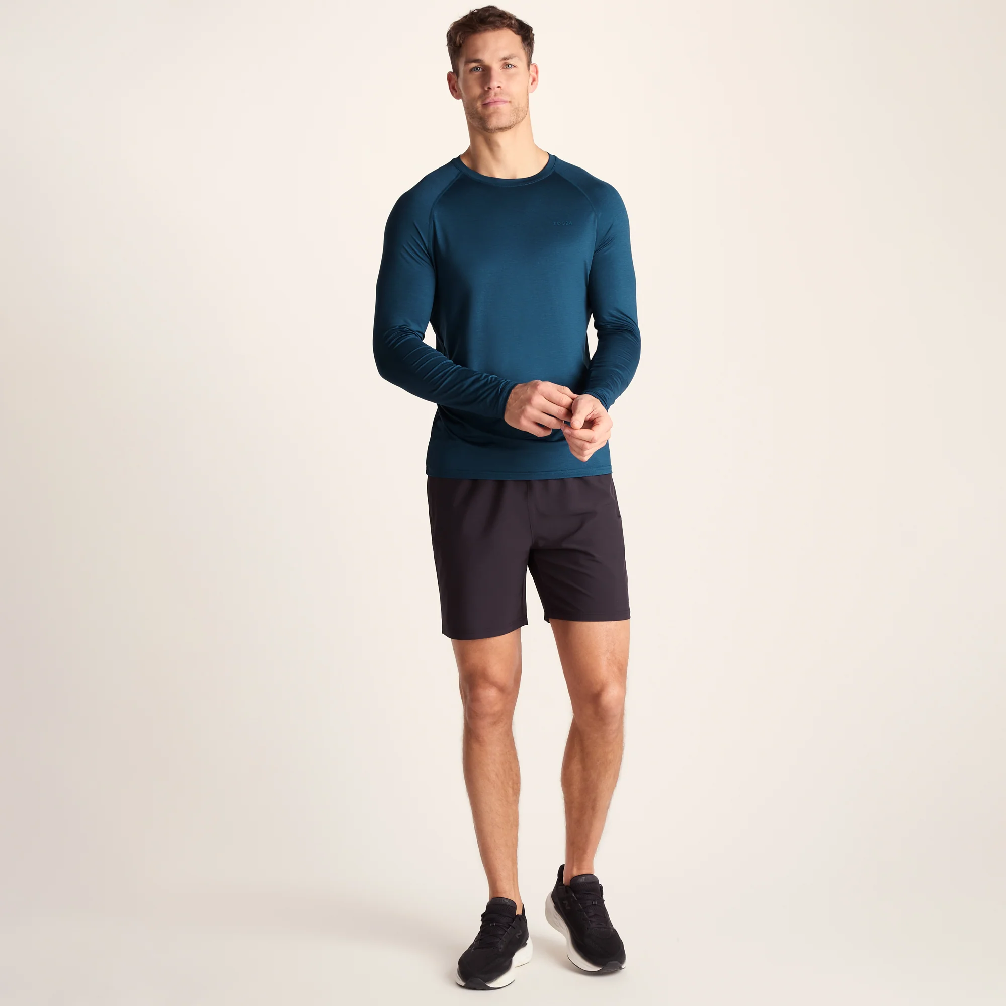 Ace Mens Long Sleeve Performance T-Shirt - Inky Blue - Image 2