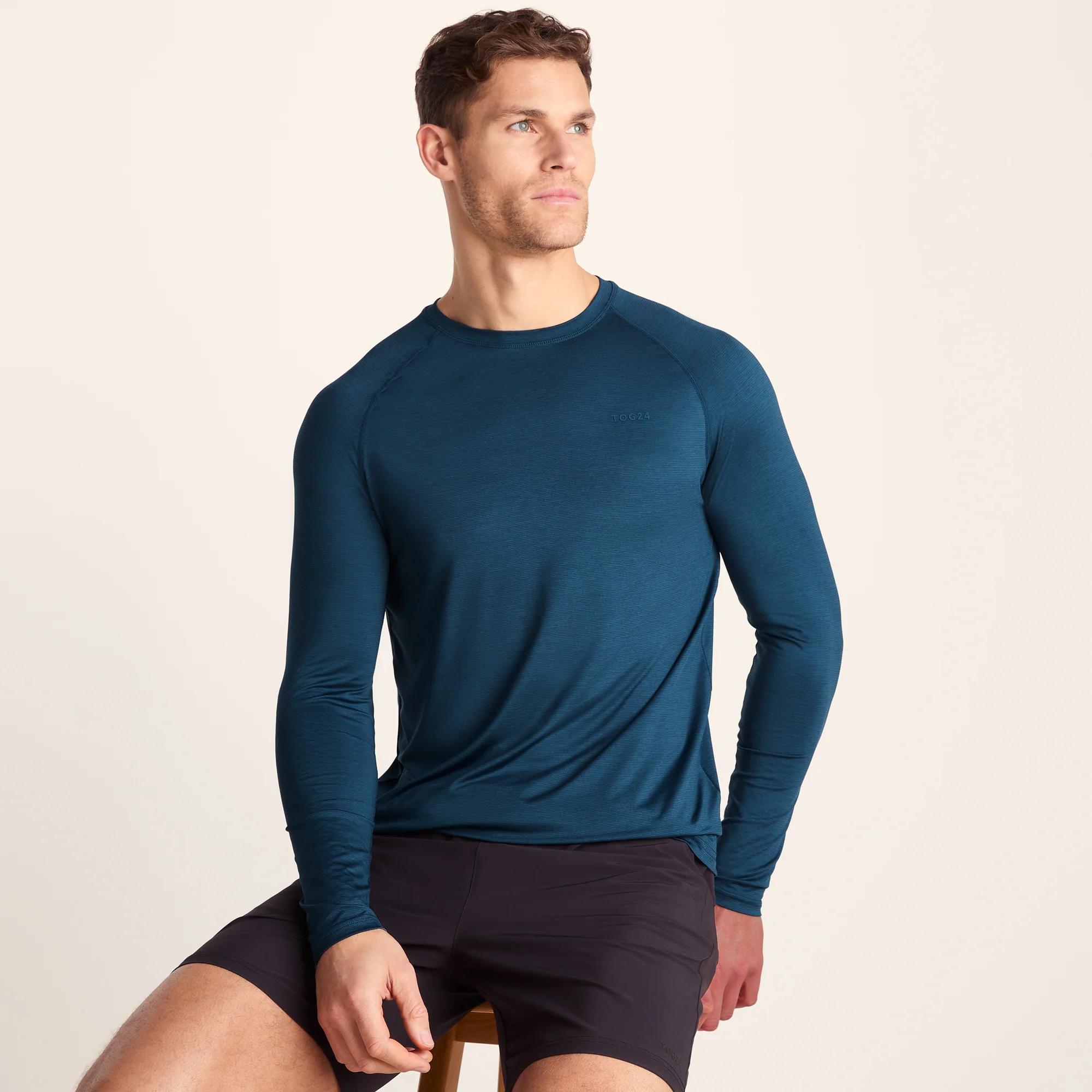 Ace Mens Long Sleeve Performance T-Shirt - Inky Blue - Image 4