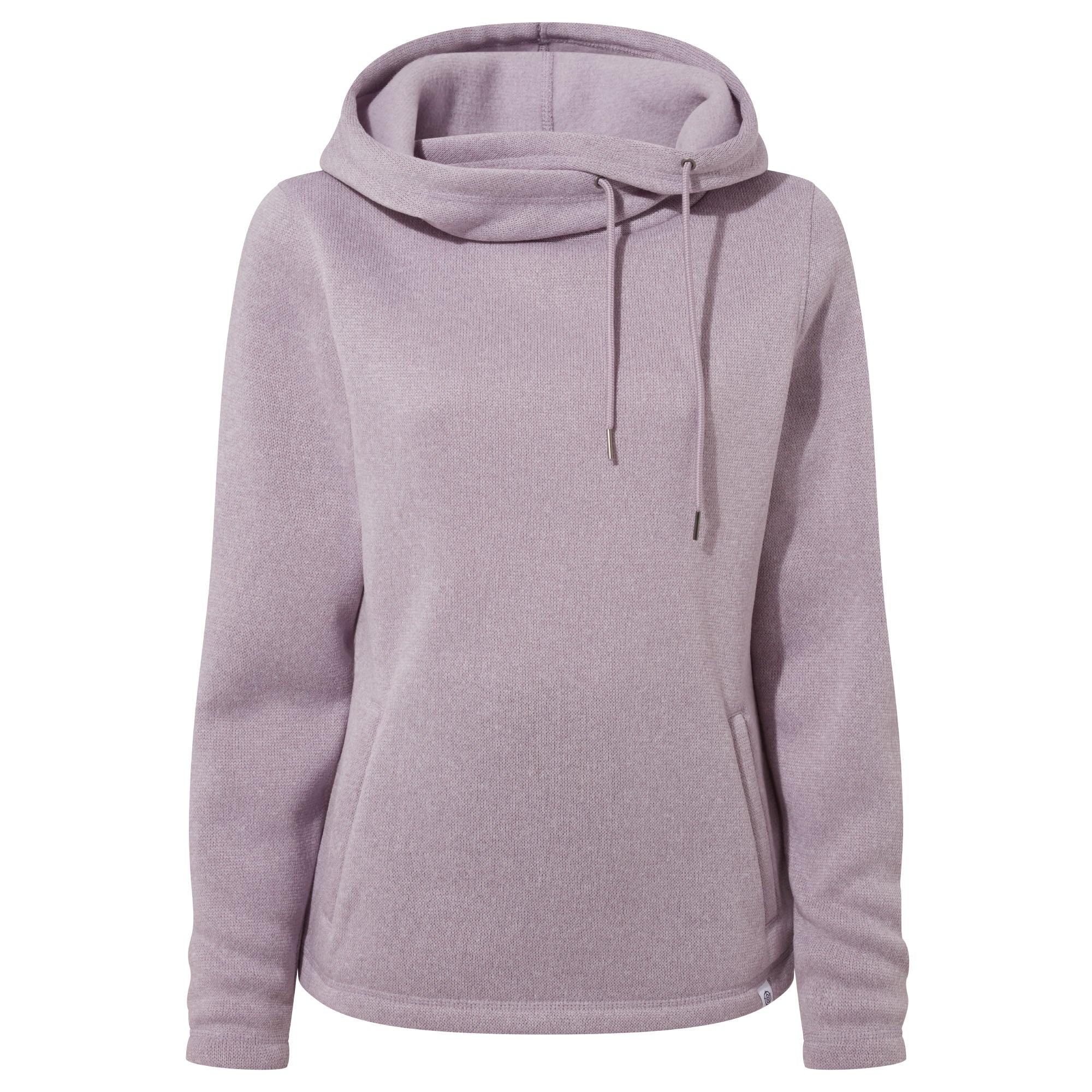 Acer Womens Oversized Supersoft Knitlook Fleece Hoody - Pale Lilac Marl - Image 7