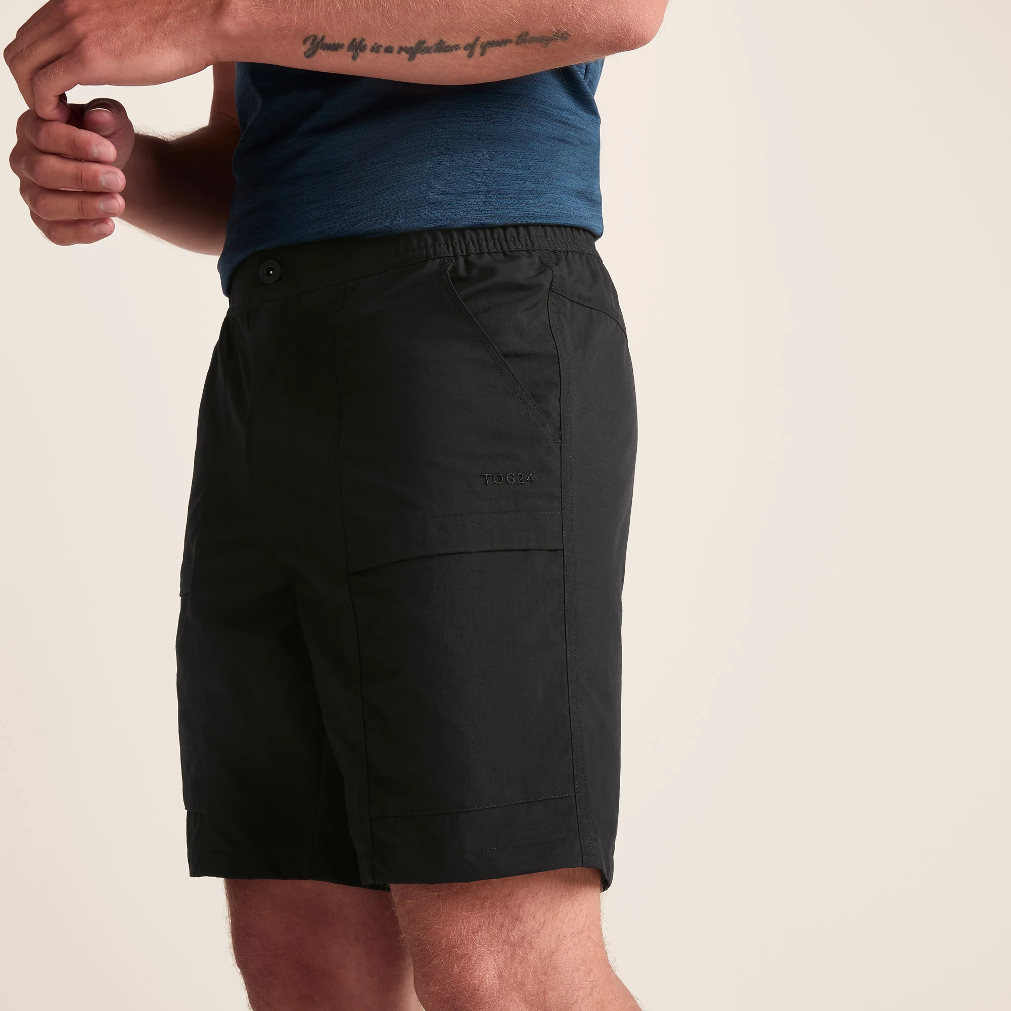 Activate Mens Performance Ripstop Shorts - Black - Image 3