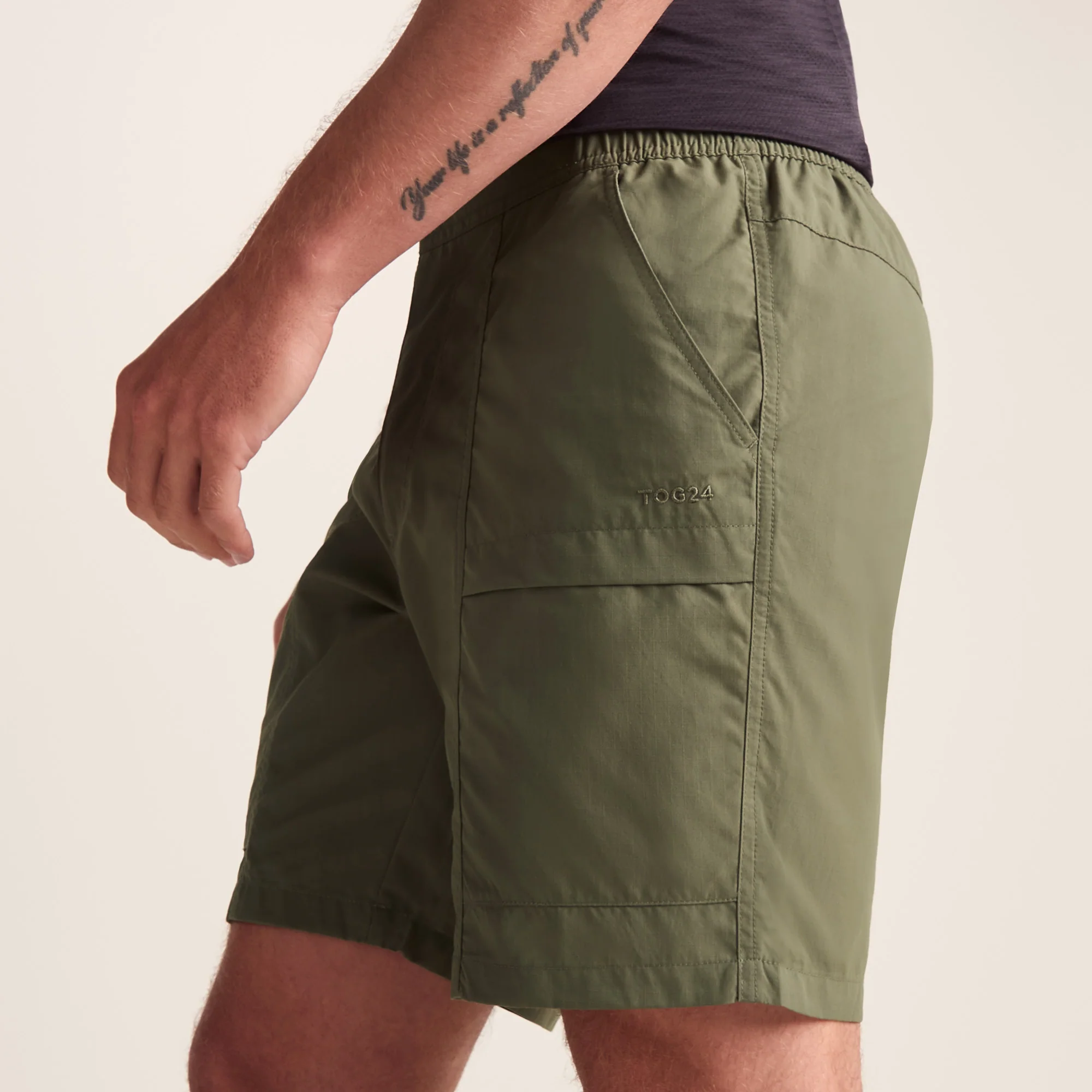 Activate Mens Performance Ripstop Shorts - Forage Green - Image 4