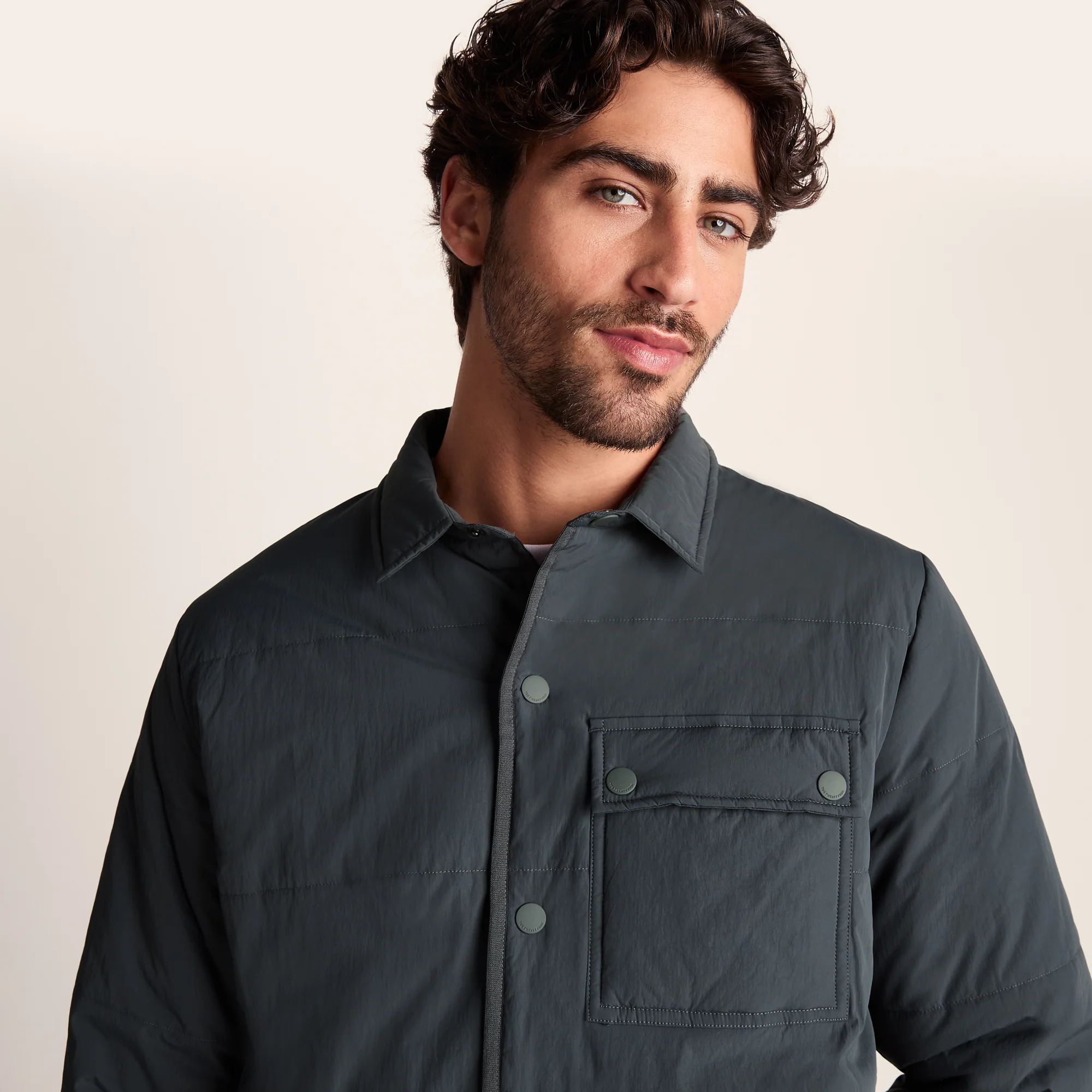 Adamson Mens Shower Resistant Insulated Shacket - Deep Slate - Image 5