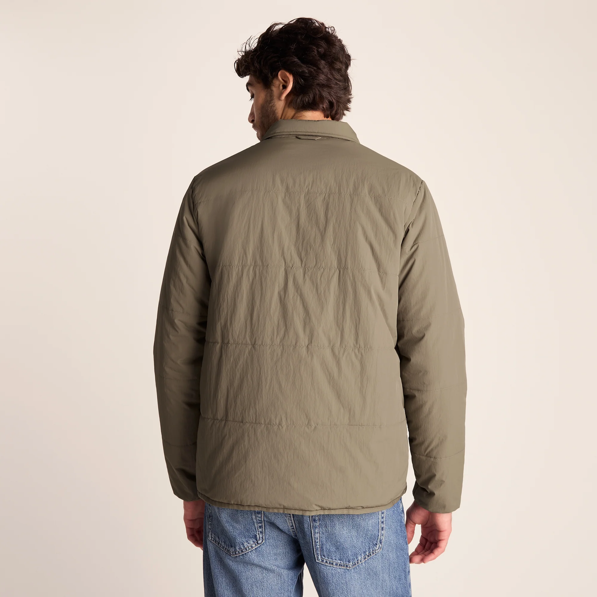 Adamson Mens Shower Resistant Insulated Shacket - Mushroom - Image 3