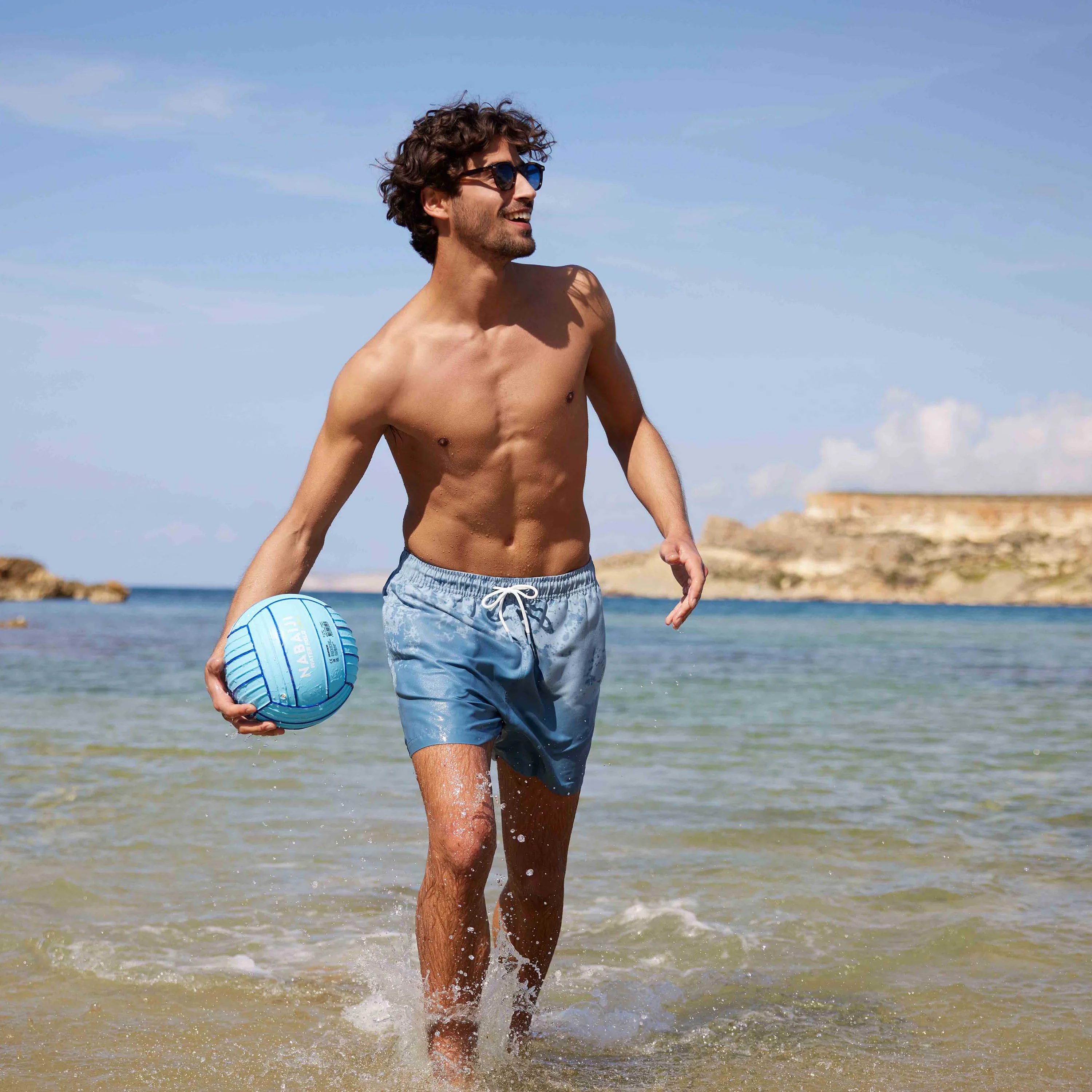 Adler Mens Swimshorts - Pale Blue - Image 6