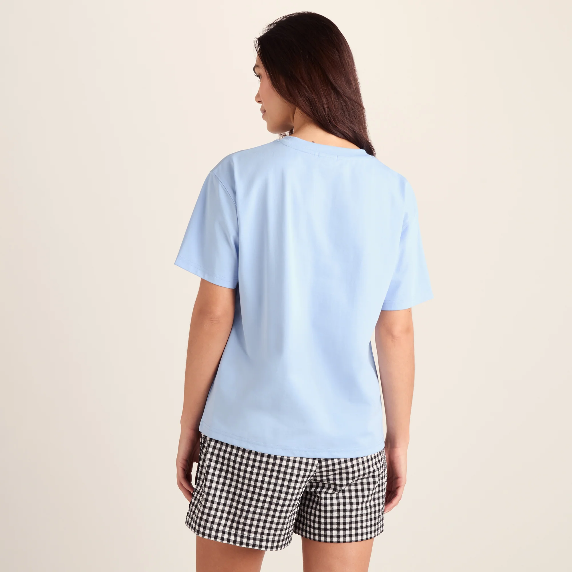 Agnes Womens Relaxed Fit Supersoft Premium T-Shirt - Ash Blue - Image 3