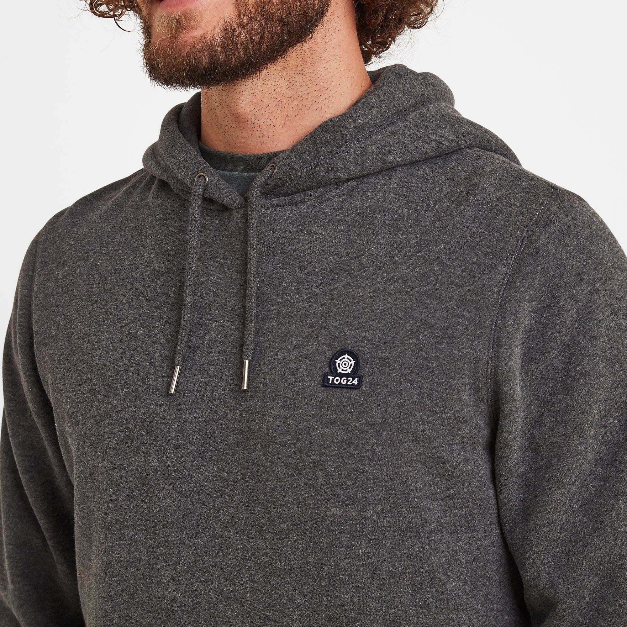 Akerman Mens Supersoft Hoody - Dark Grey Marl - Image 3