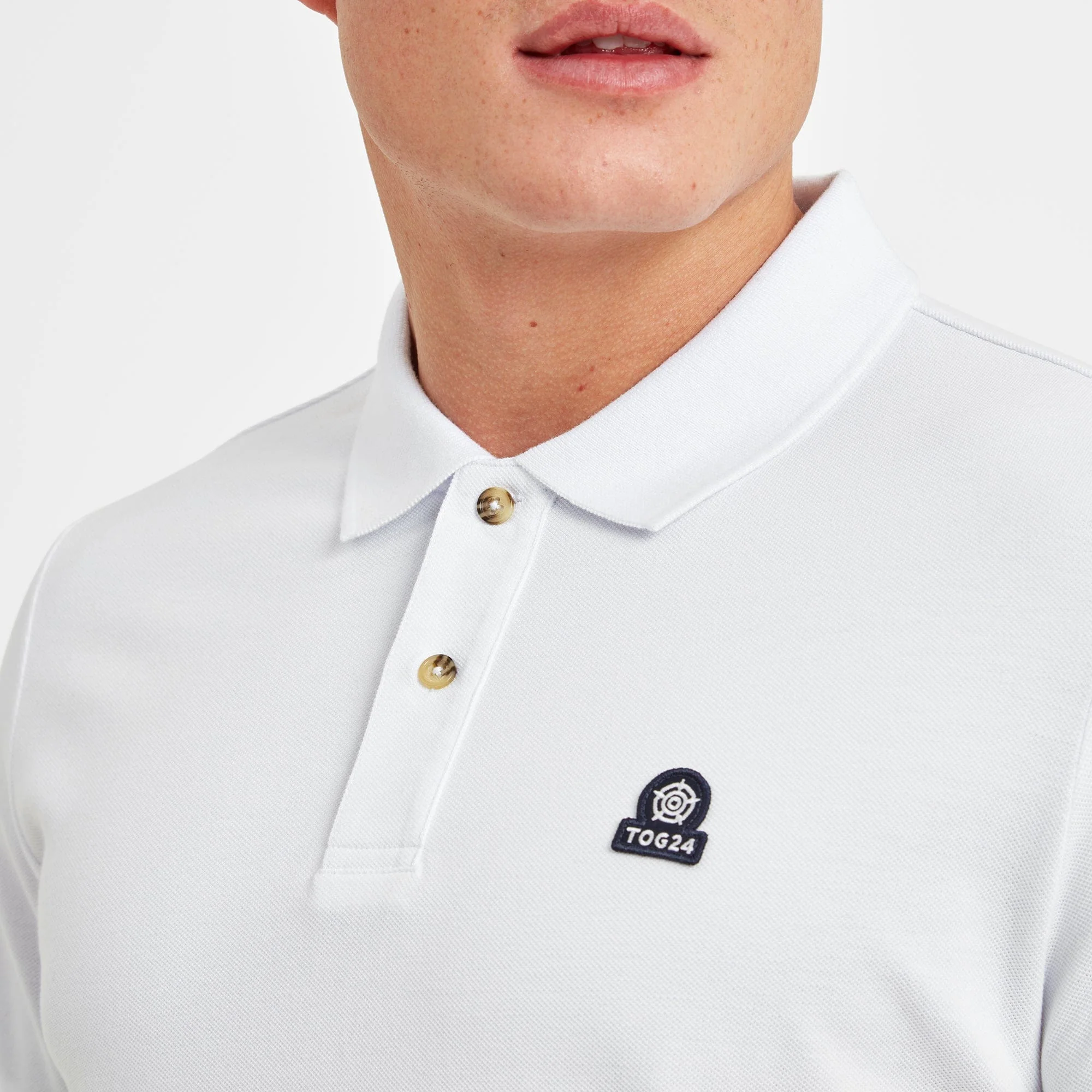 Aketon Mens Polo Shirt - Optic White - Image 2