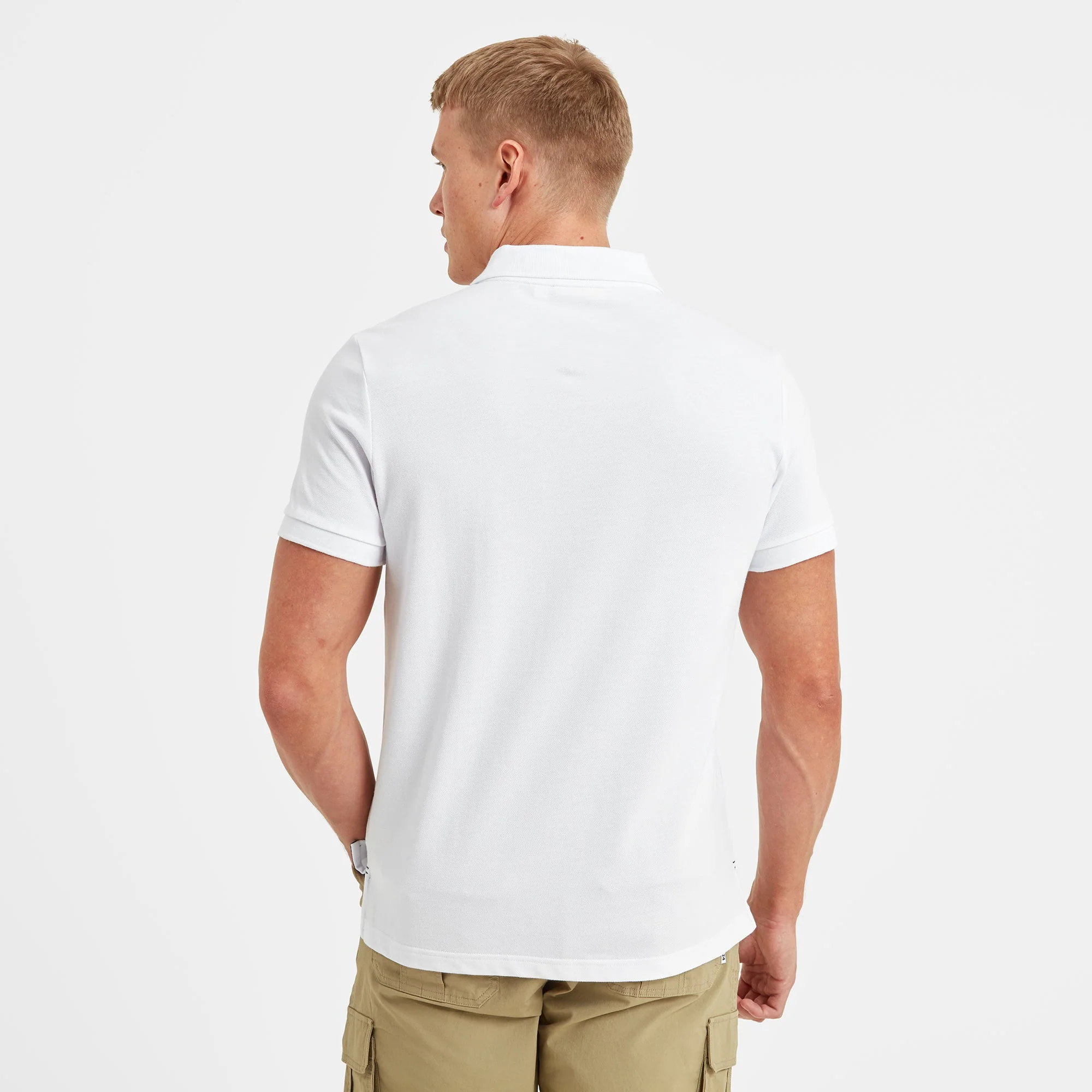 Aketon Mens Polo Shirt - Optic White - Image 3