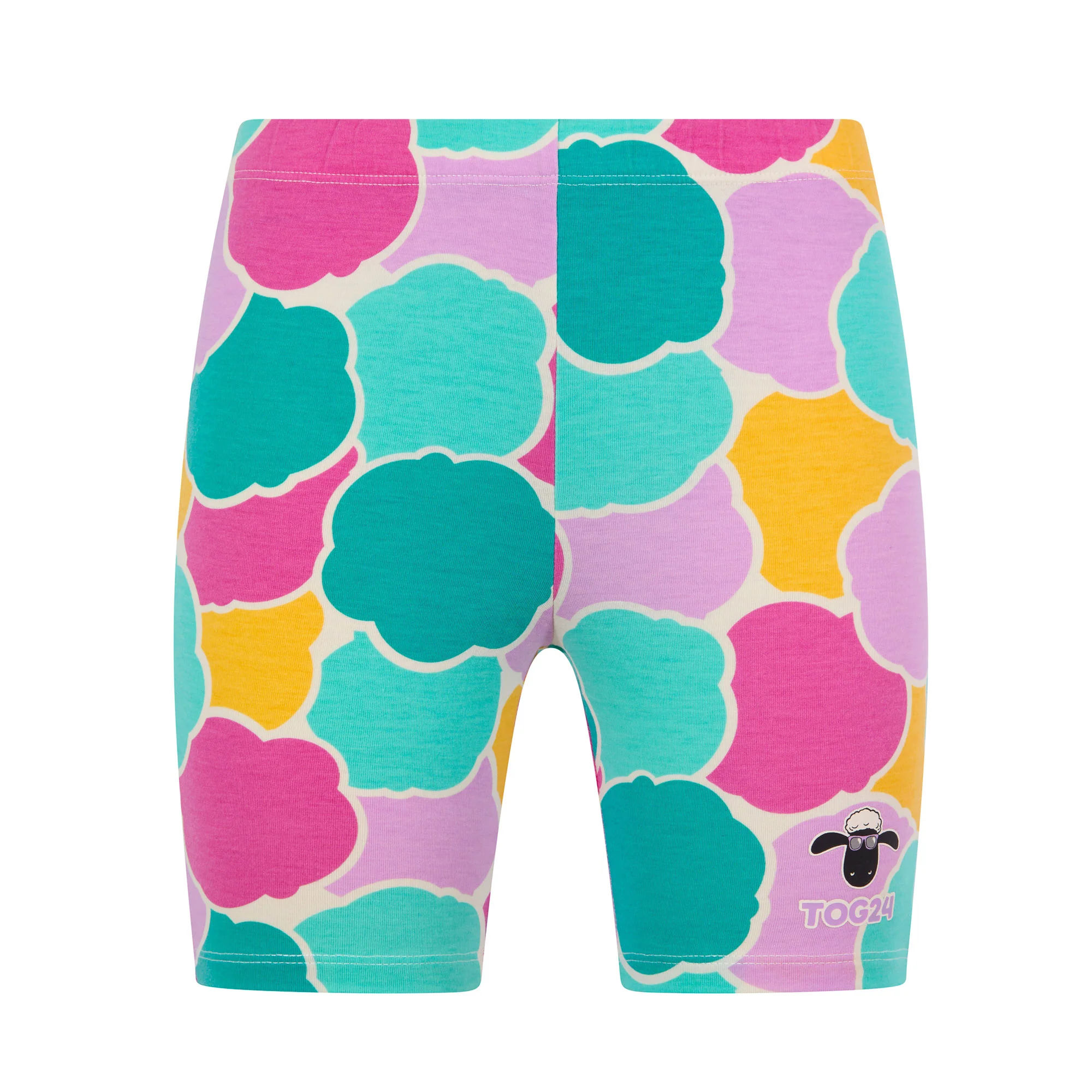 Altay Kids Shaun the Sheep Cycling Short - Pink Cloud Print - Image 6