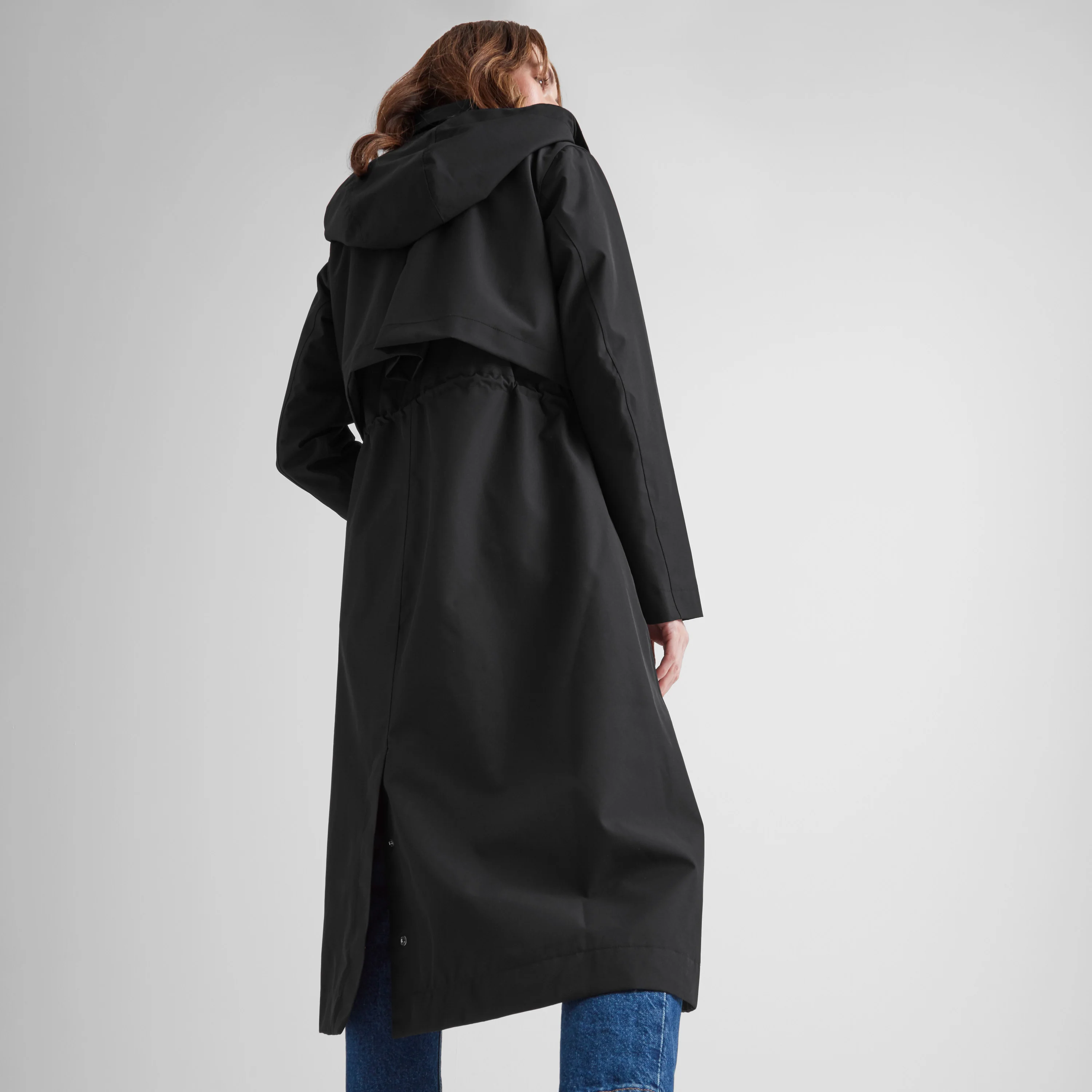Alva Womens Waterproof Trench Coat - Black - Image 6