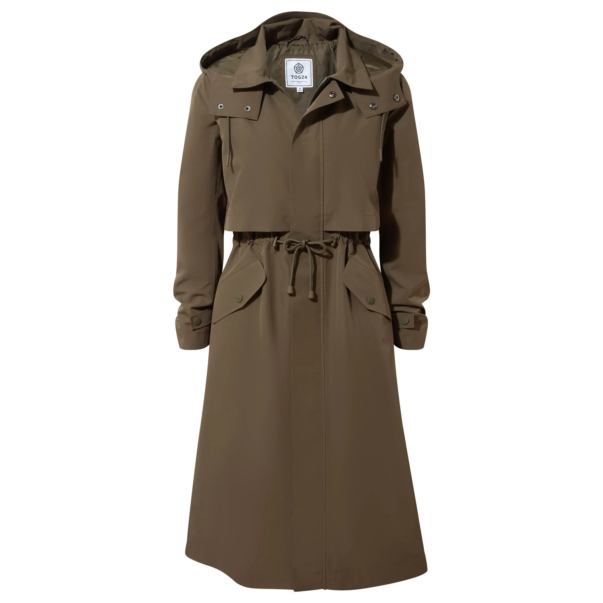 Alva Womens Waterproof Trench Coat - Khaki - Image 9