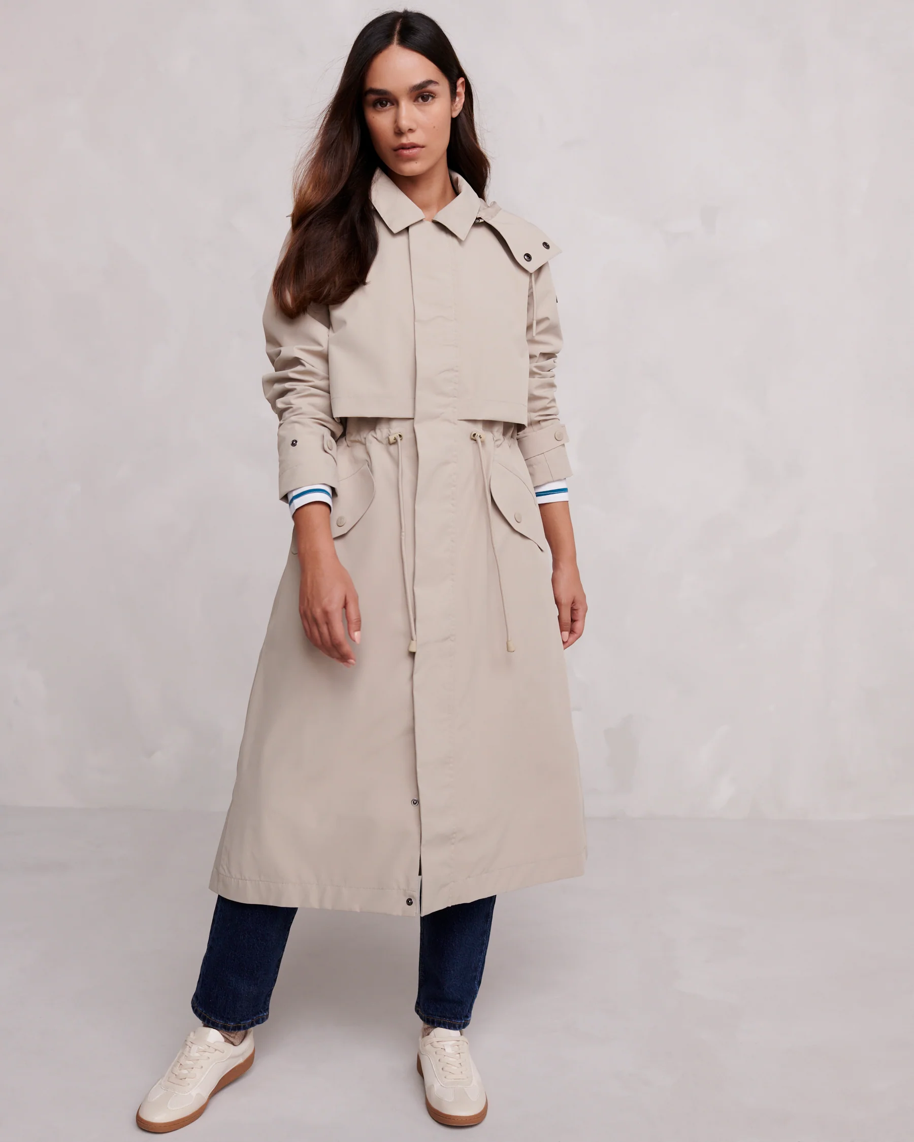 Alva Womens Waterproof Trench Coat - Taupe - Image 2