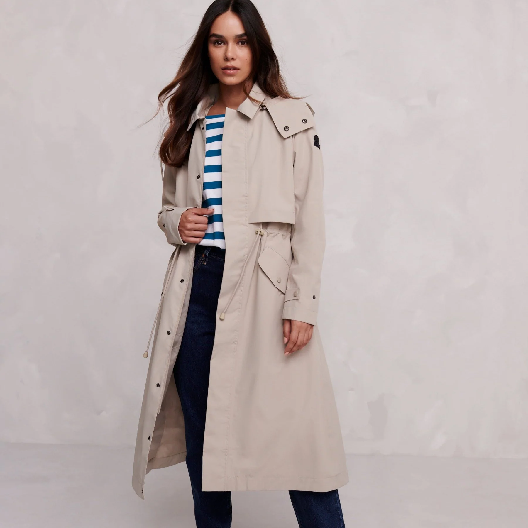 Alva Womens Waterproof Trench Coat - Taupe - Image 4