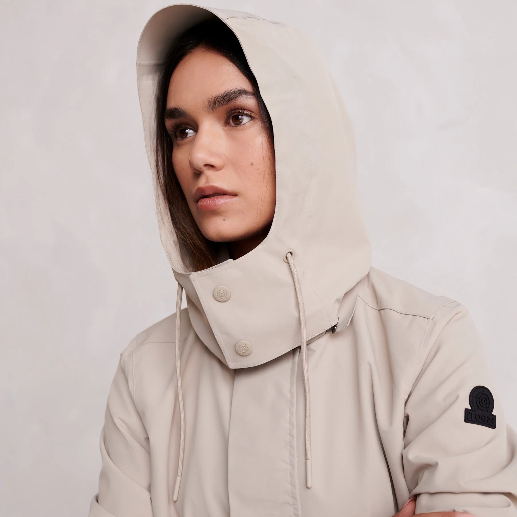 Alva Womens Waterproof Trench Coat - Taupe - Image 6