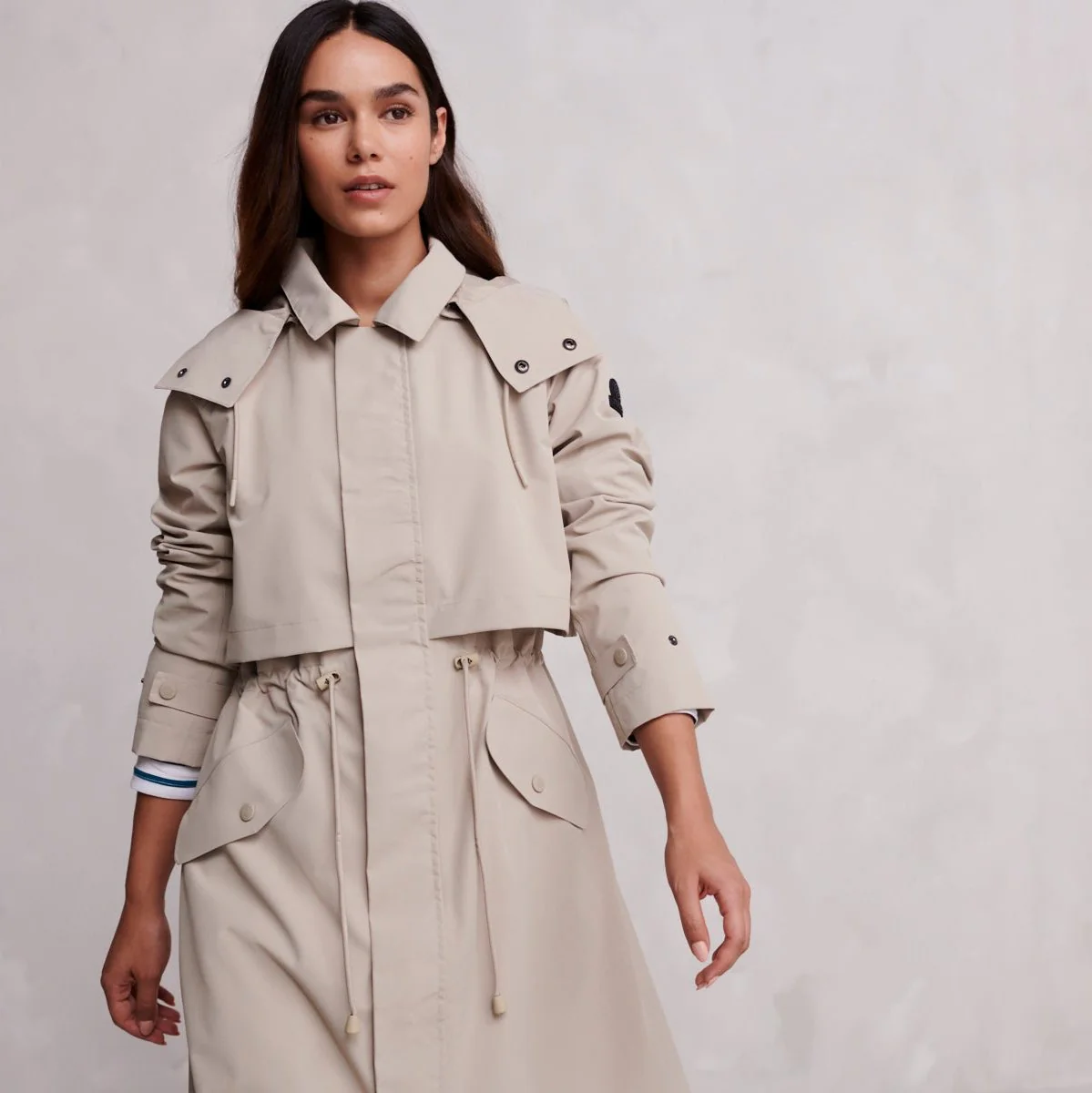 Alva Womens Waterproof Trench Coat - Taupe - Image 7