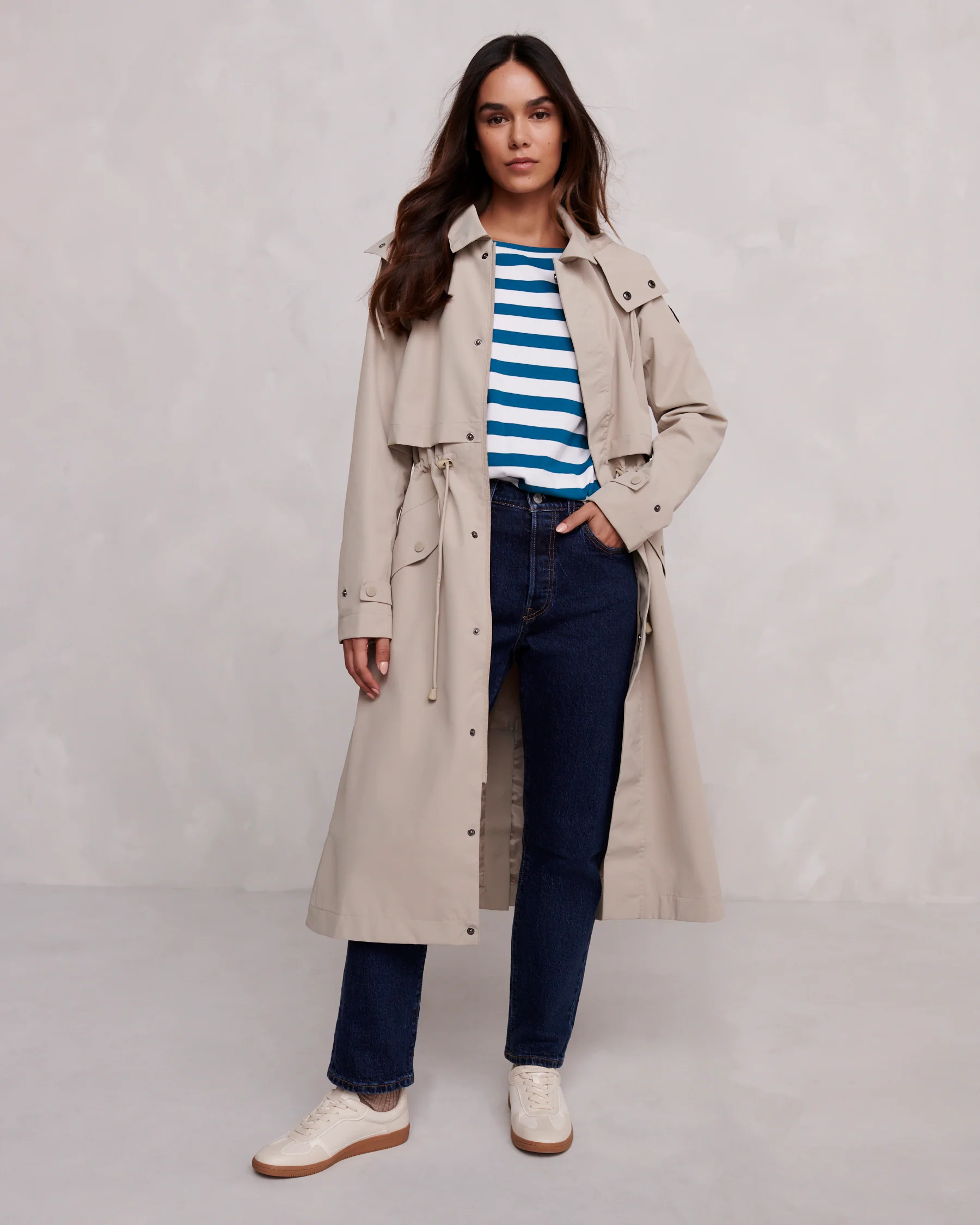 Alva Womens Waterproof Trench Coat - Taupe - Image 8