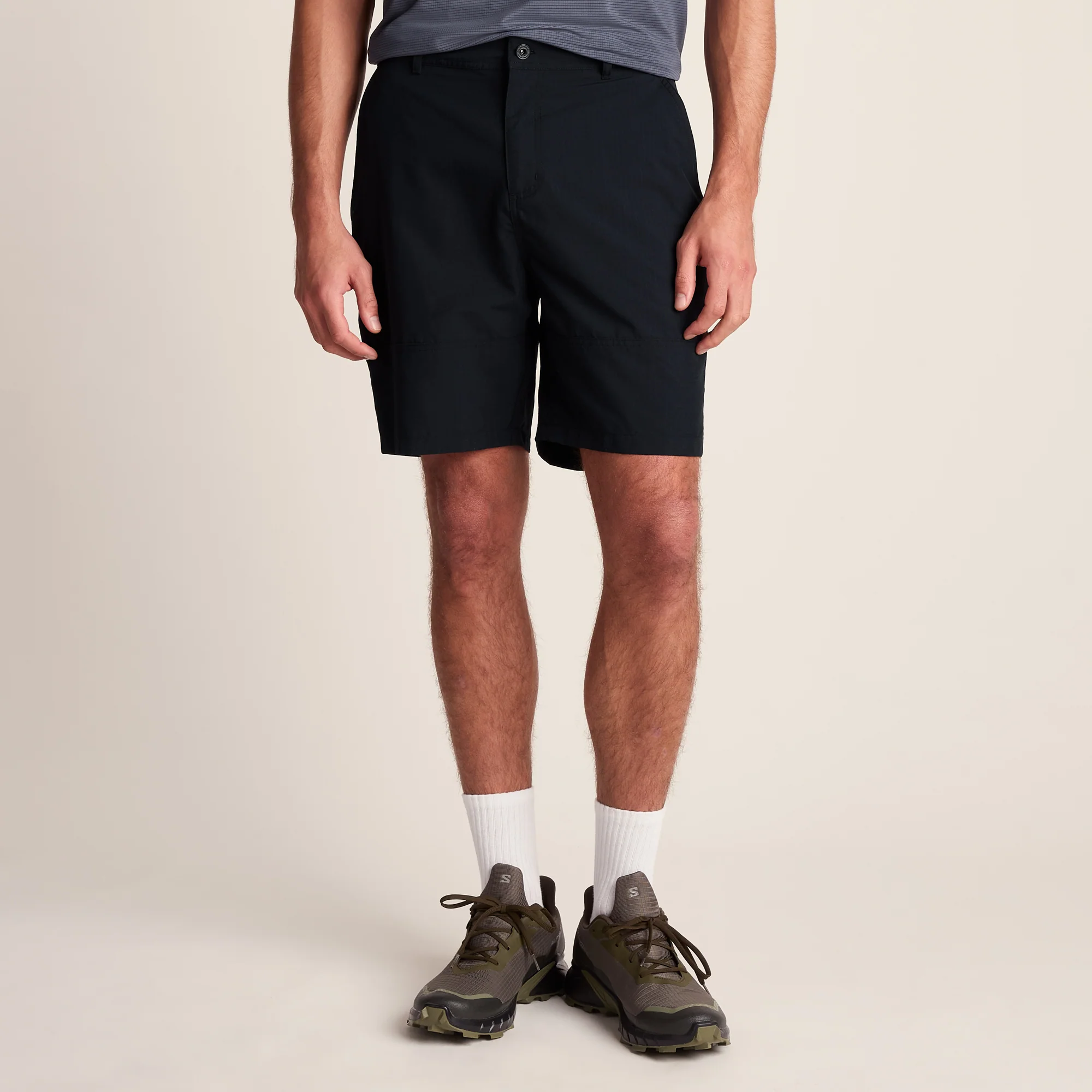 Amble Mens Lightweight Ripstop Performance Shorts - Black