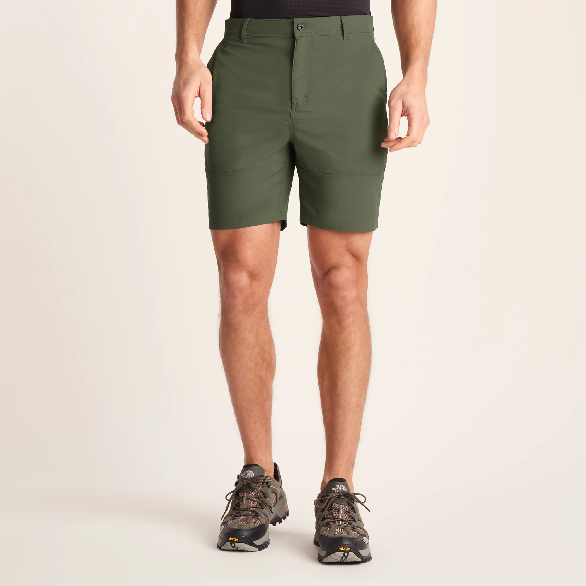 Amble Mens Lightweight Ripstop Performance Shorts - Khaki