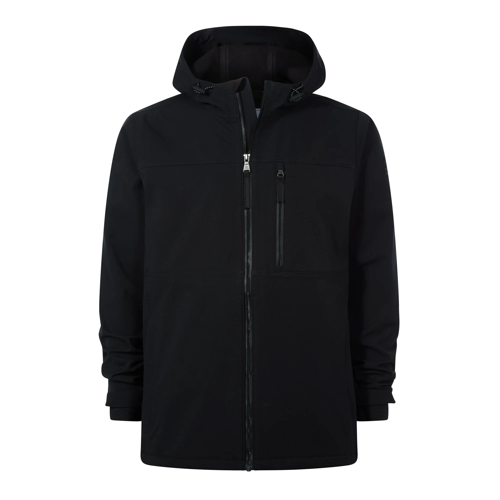 Andro Mens Hooded Waterproof Softshell Jacket - Black - Image 8