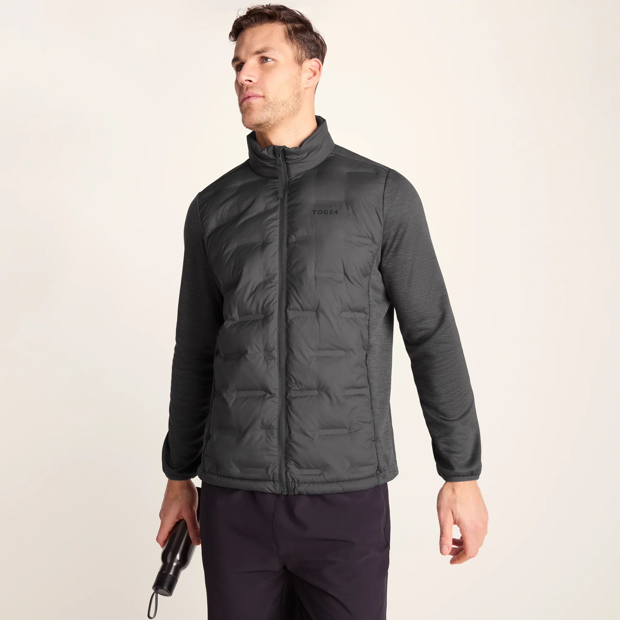 Anick Mens Lightweight Insulated Hybrid Jacket - Deep Slate - Image 6