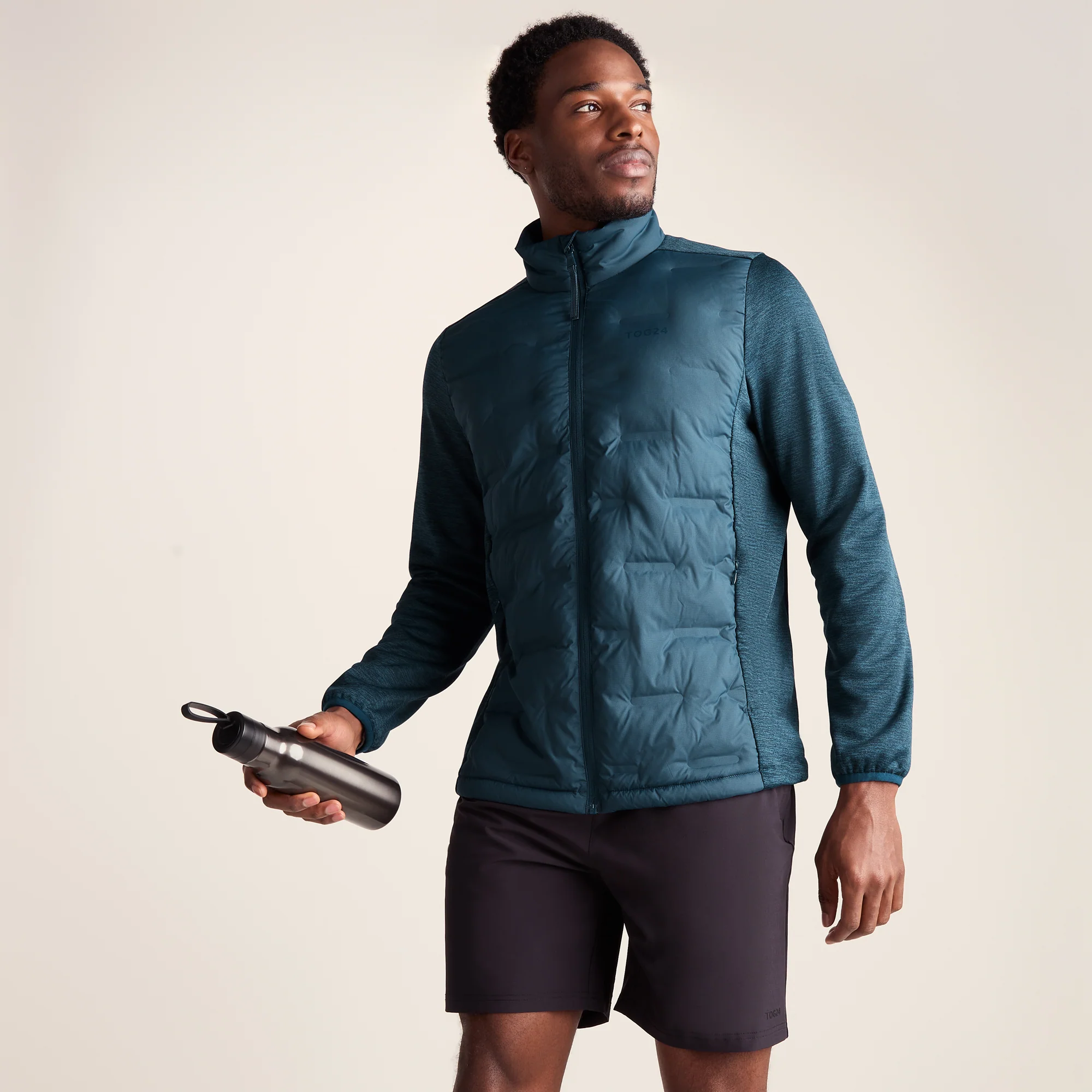 Anick Mens Lightweight Insulated Hybrid Jacket - Inky Blue - Image 4
