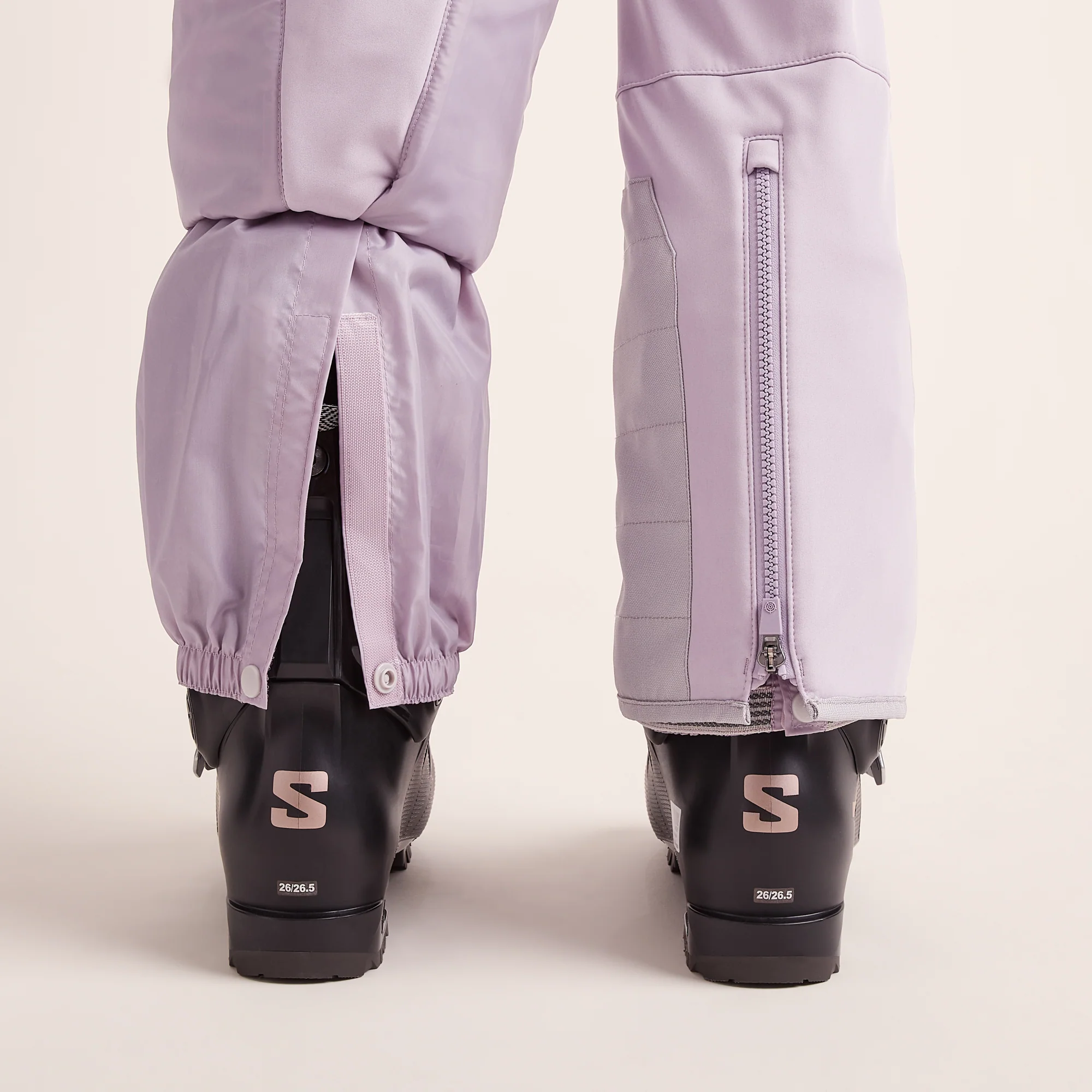 Annecy Womens Softshell Salopettes - Lavender Grey - Image 10
