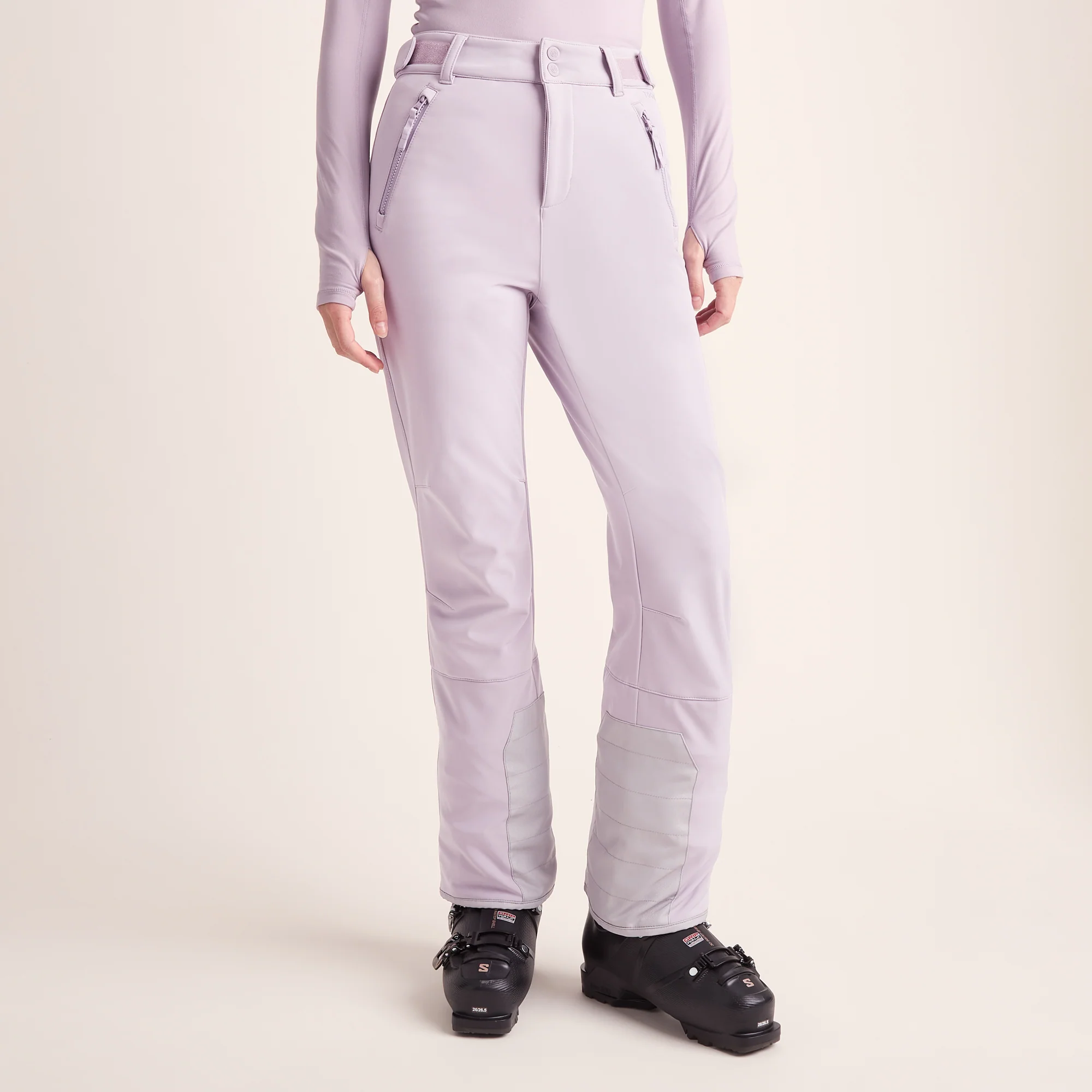 Annecy Womens Softshell Salopettes - Lavender Grey - Image 2