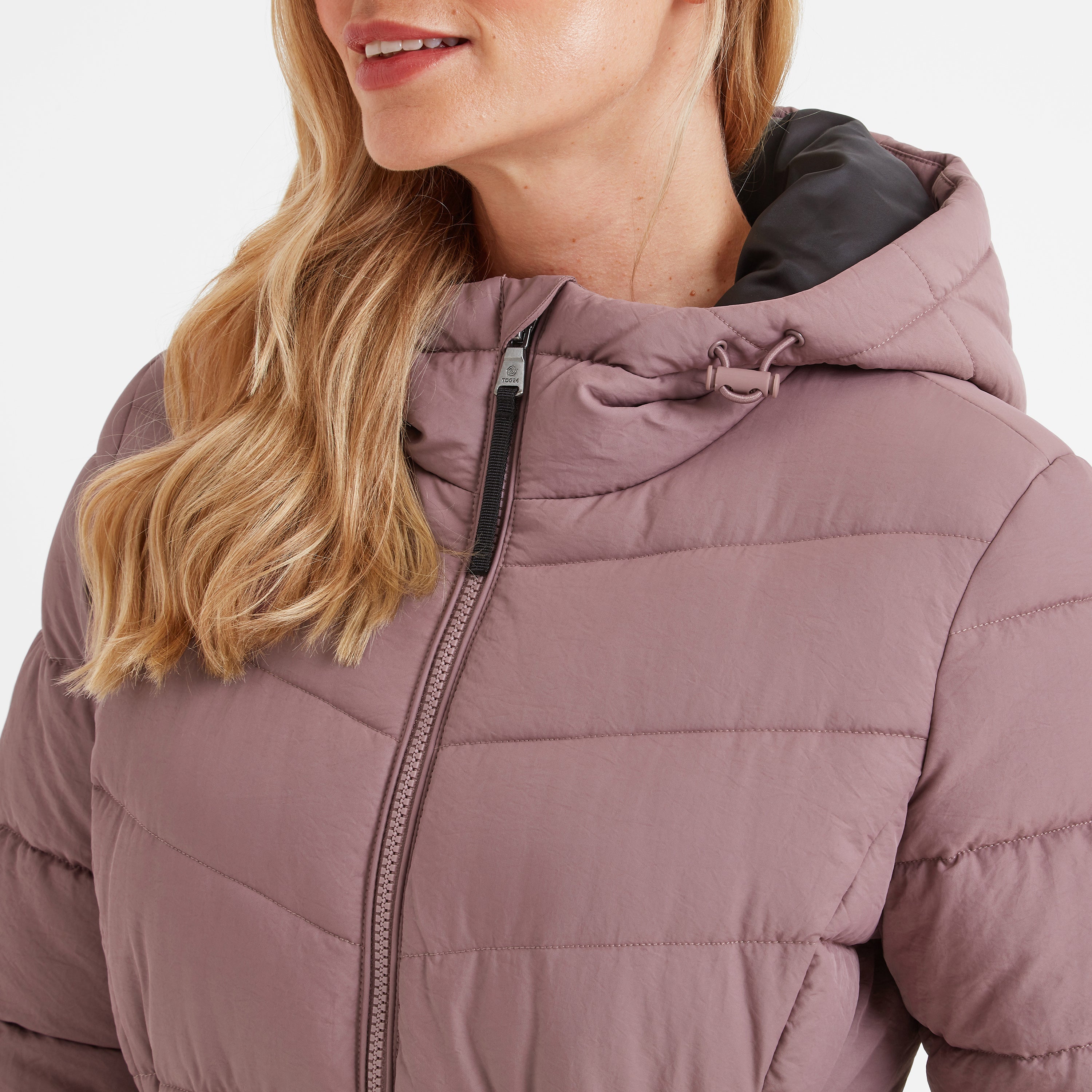 Anthorn Womens Padded Parka - Mauve - Image 6