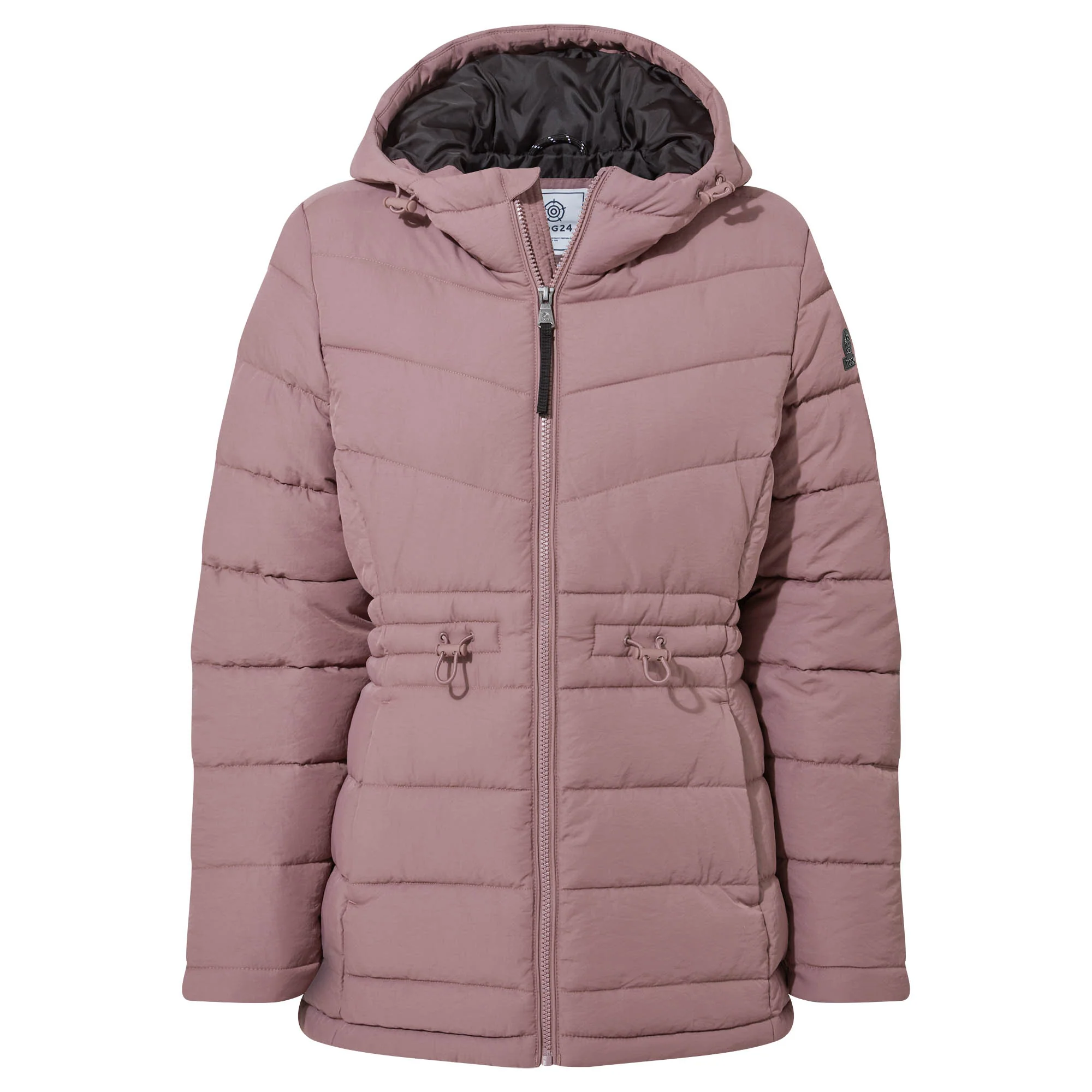 Anthorn Womens Padded Parka - Mauve - Image 9