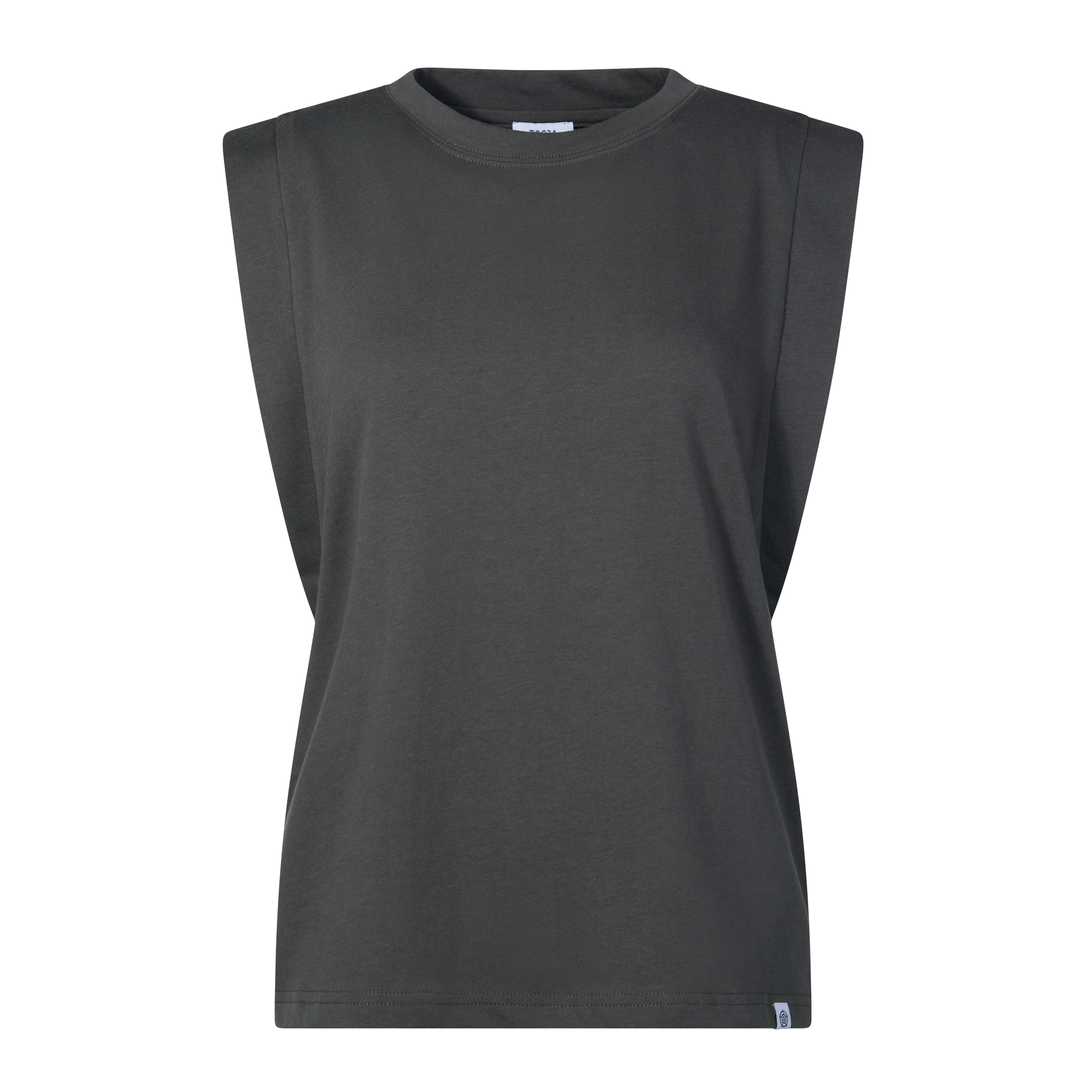 April Womens 100% Cotton Supersoft Boxy Fit Vest - Deep Slate - Image 7