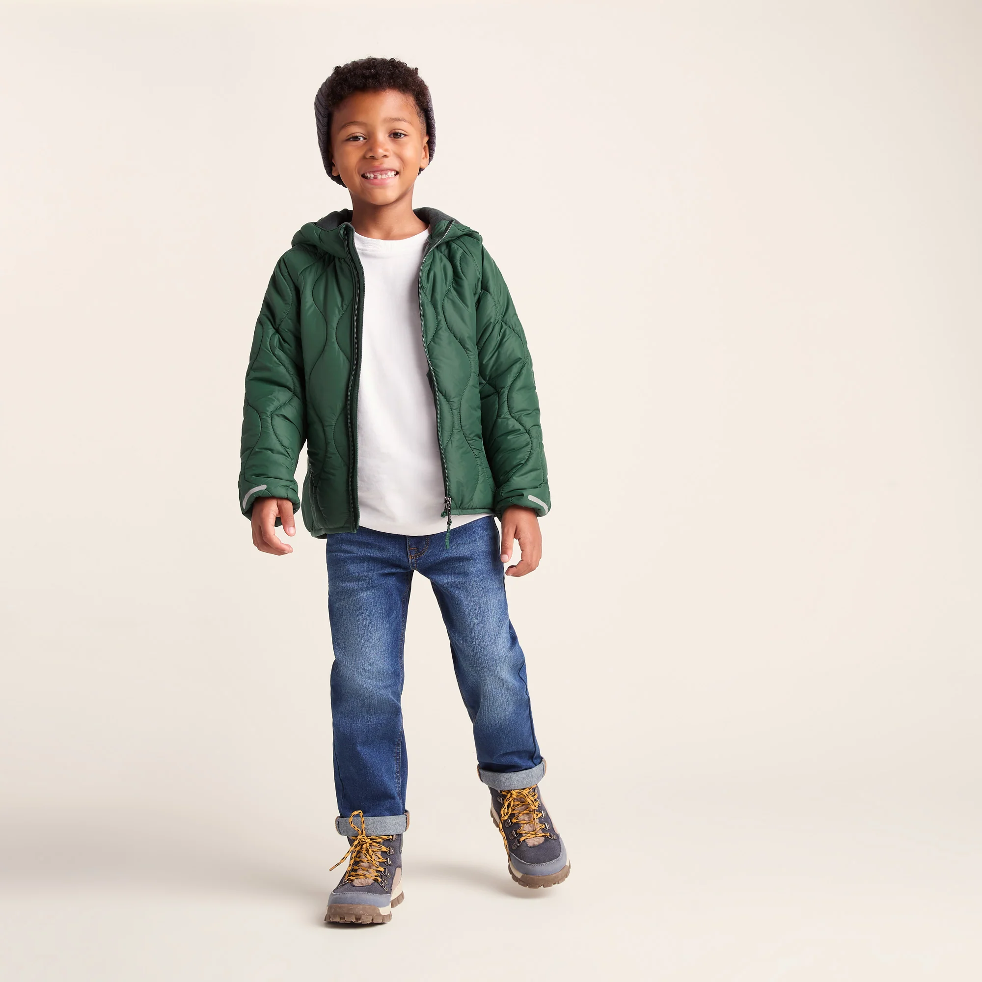 Arbor Kids Shower Resistant Padded Jacket - Dark Fern - Image 3
