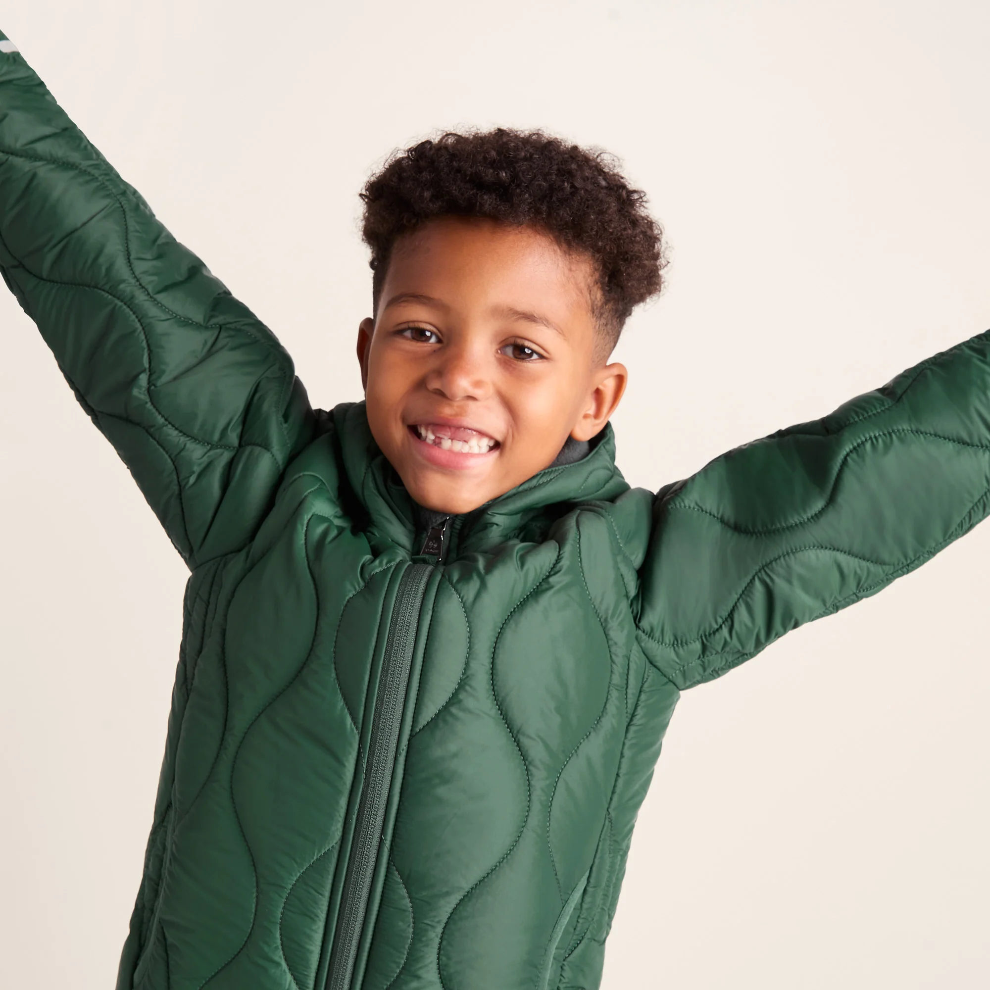 Arbor Kids Shower Resistant Padded Jacket - Dark Fern - Image 5
