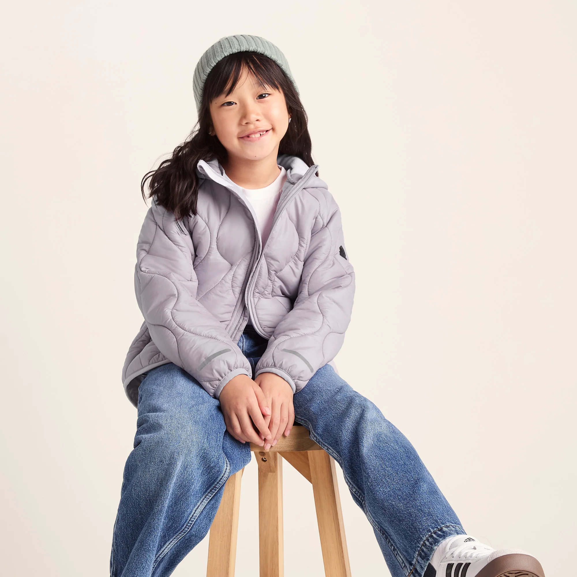Arbor Kids Shower Resistant Padded Jacket - Lavender Grey - Image 4