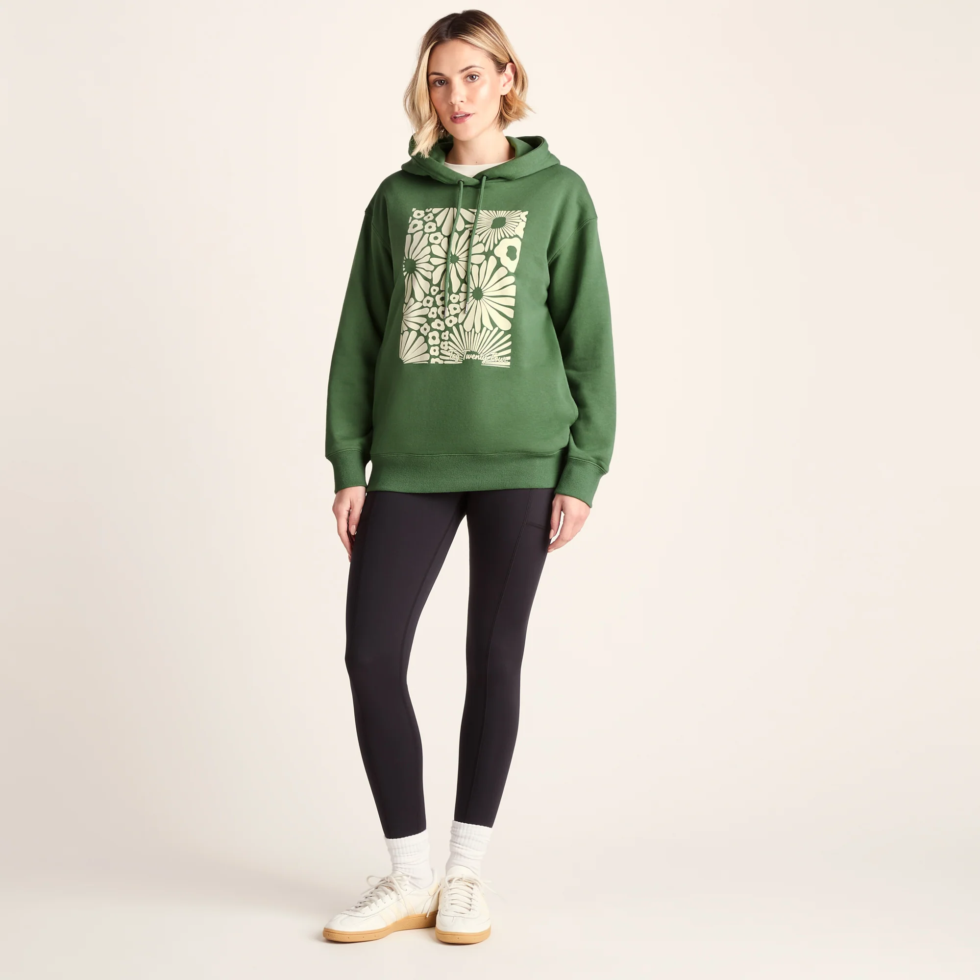 Aria Womens Supersoft Relaxed Fit Hoody - Dark Matcha - Image 2