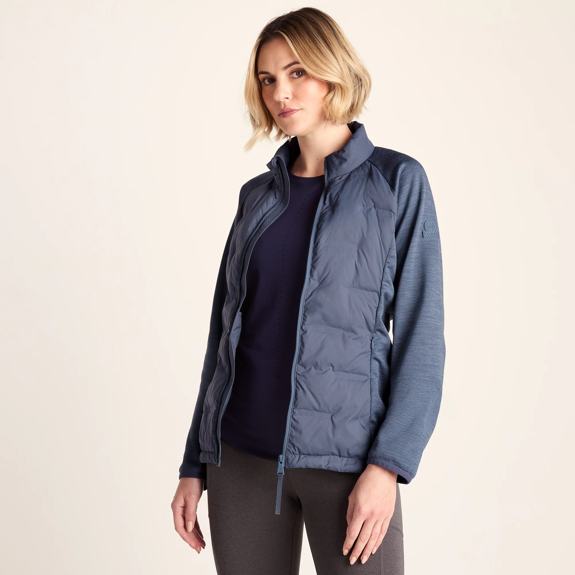 Arna Womens Lightweight Insulated Hybrid Jacket - Smokey Blue - Image 6