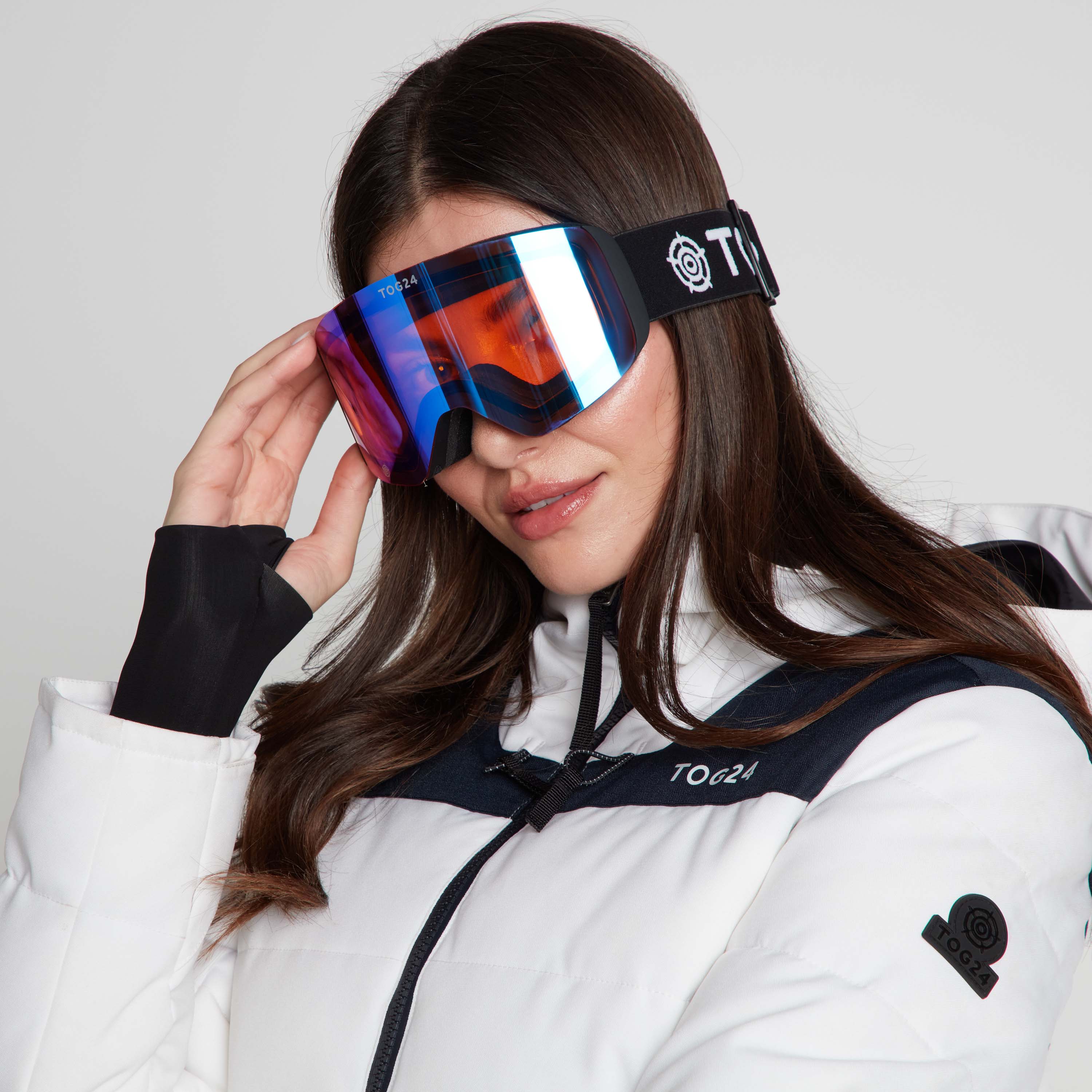 Arosa Goggles - Matt Black/Orange Revo Blue - Image 3