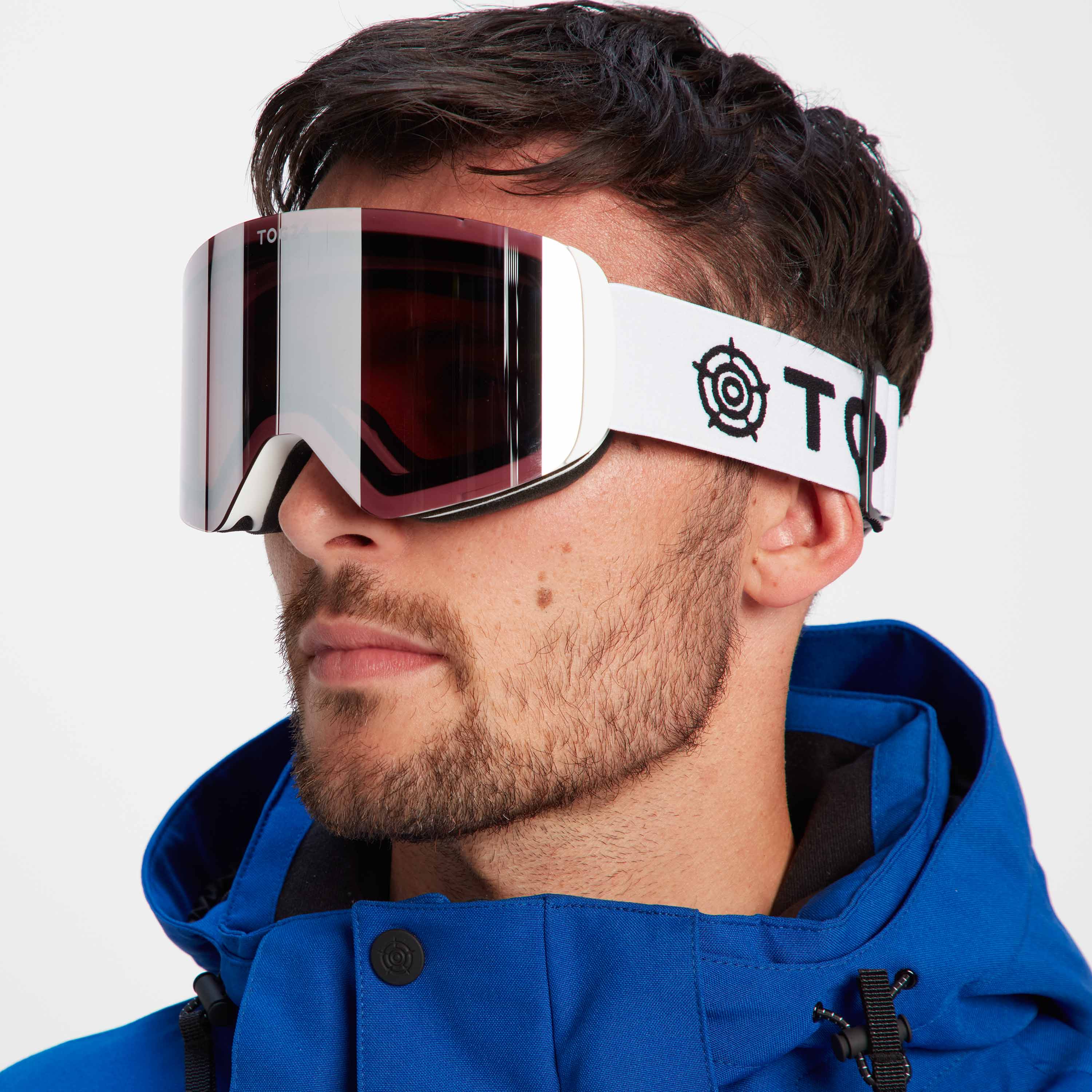 Arosa Goggles - Matt White/Vermillion - Image 3