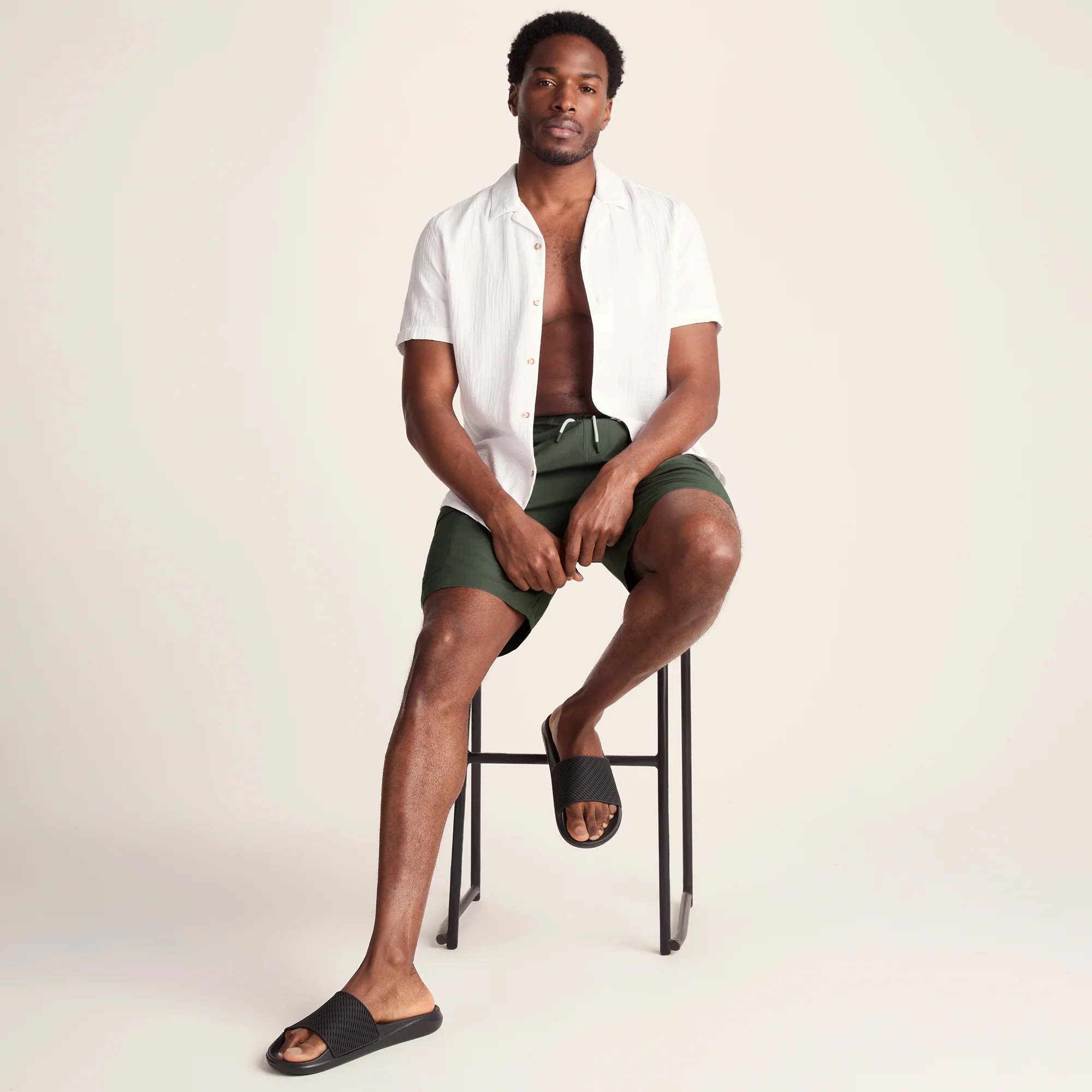 Aslan Mens Swimshorts - Forage Green - Image 2