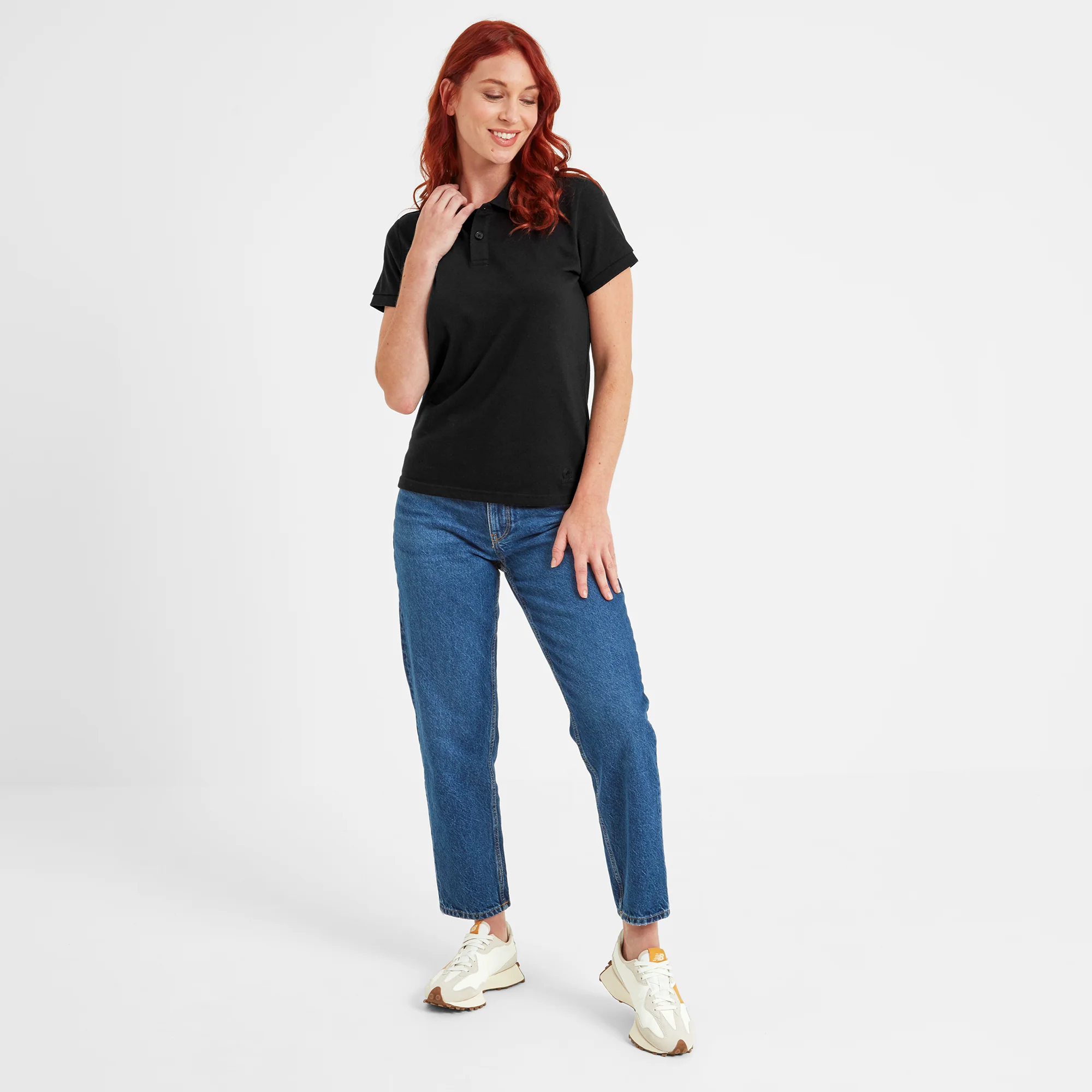 Aspley Womens Tech Polo - Black - Image 2
