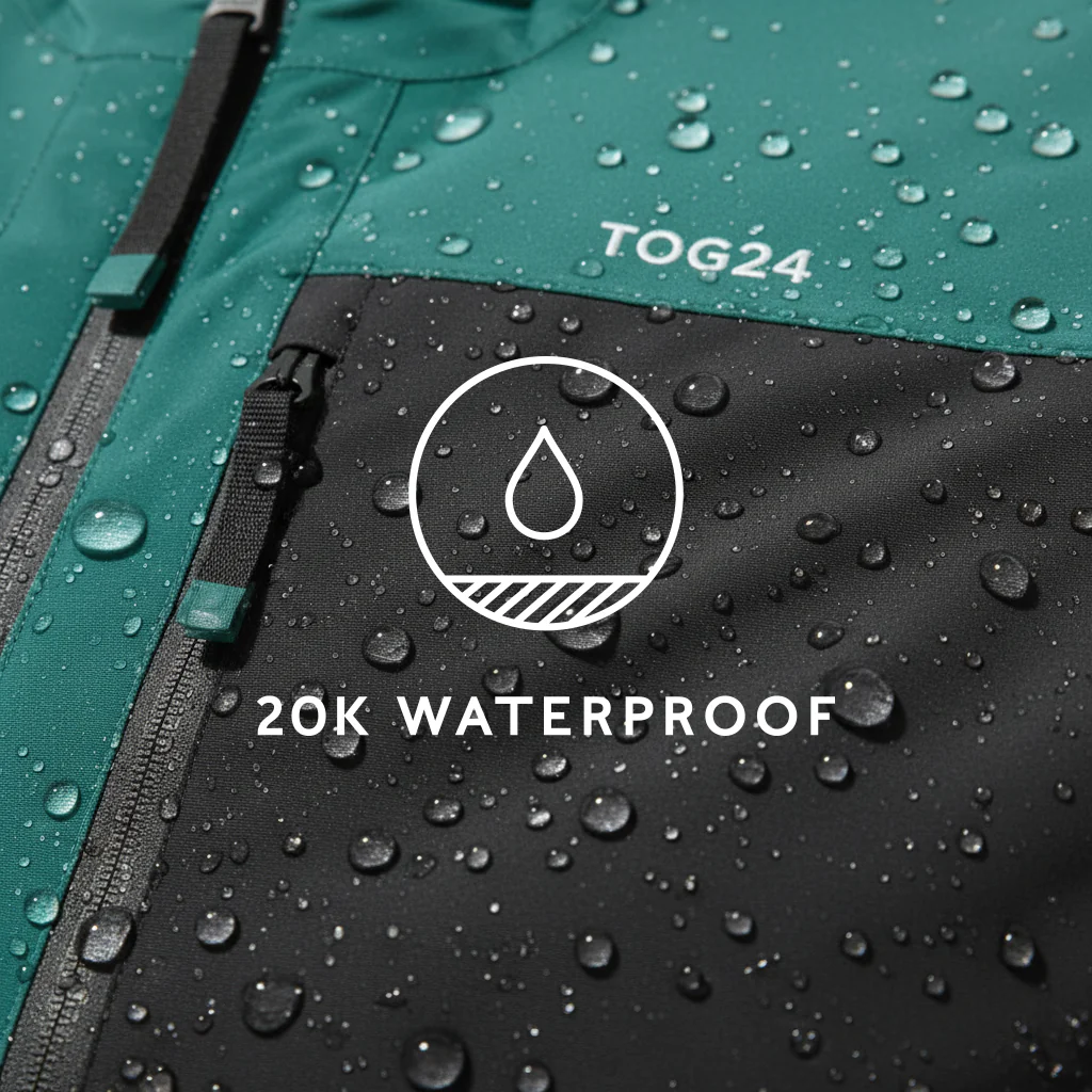 Avoriaz Mens Performance Waterproof Insulated Ski Jacket - Dark Turquoise/Black - Image 7