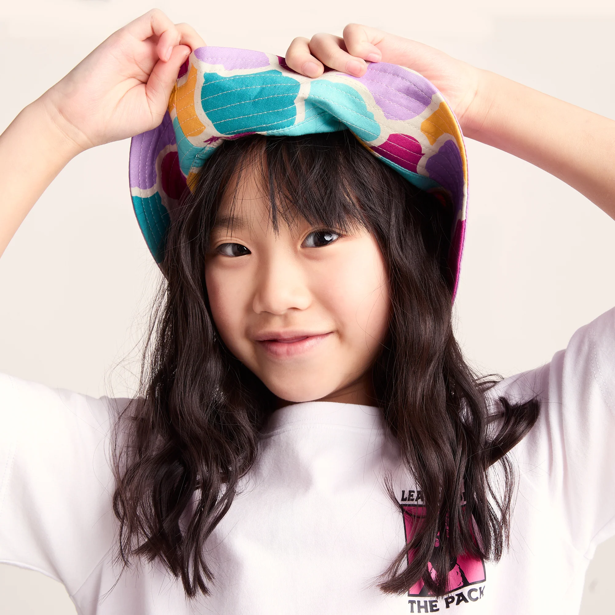 Balkhi Kids Shaun the Sheep Bucket Hat - Pink Cloud Print - Image 3