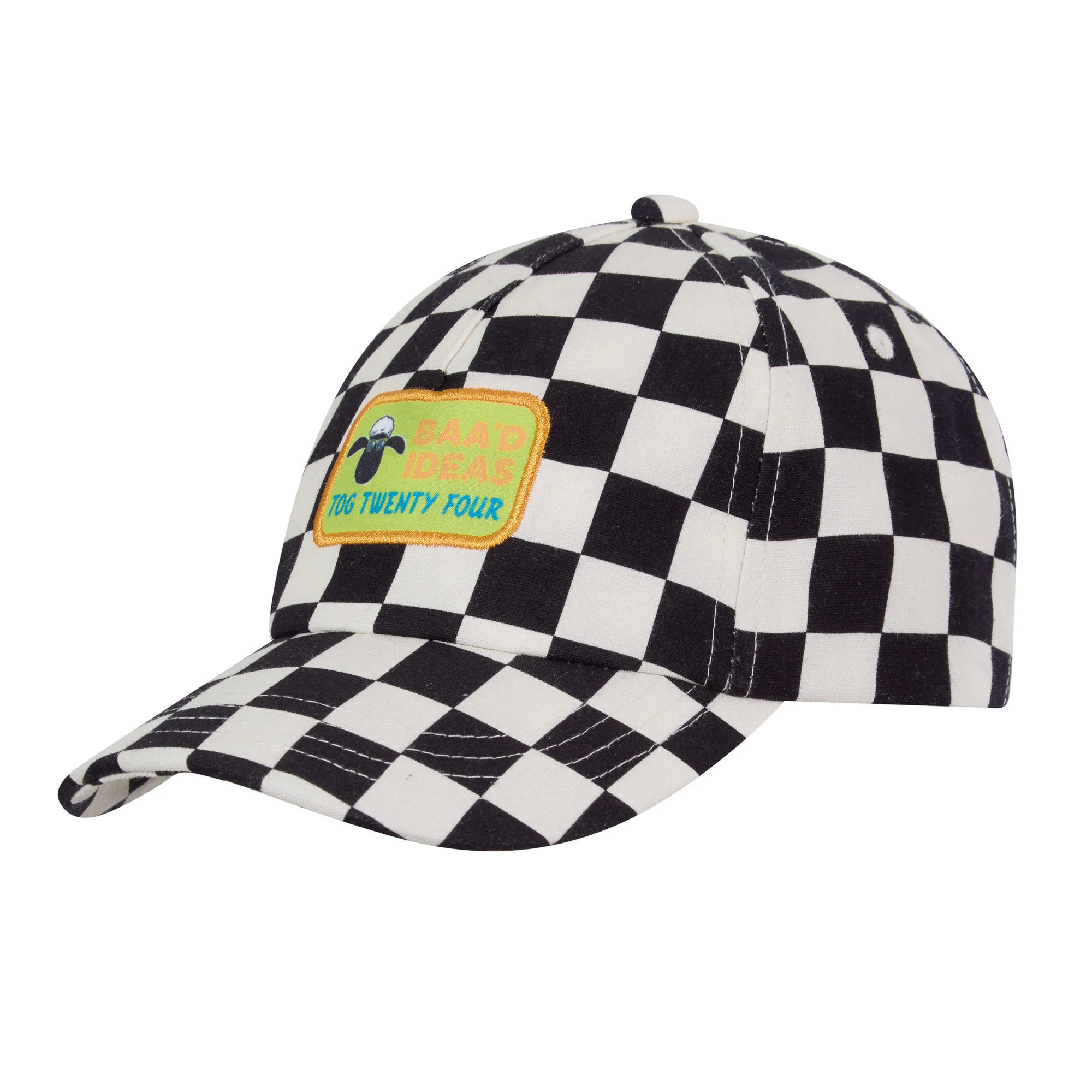 Bardoka Kids Shaun the Sheep Baseball Cap - Black White Checkerboard - Image 4