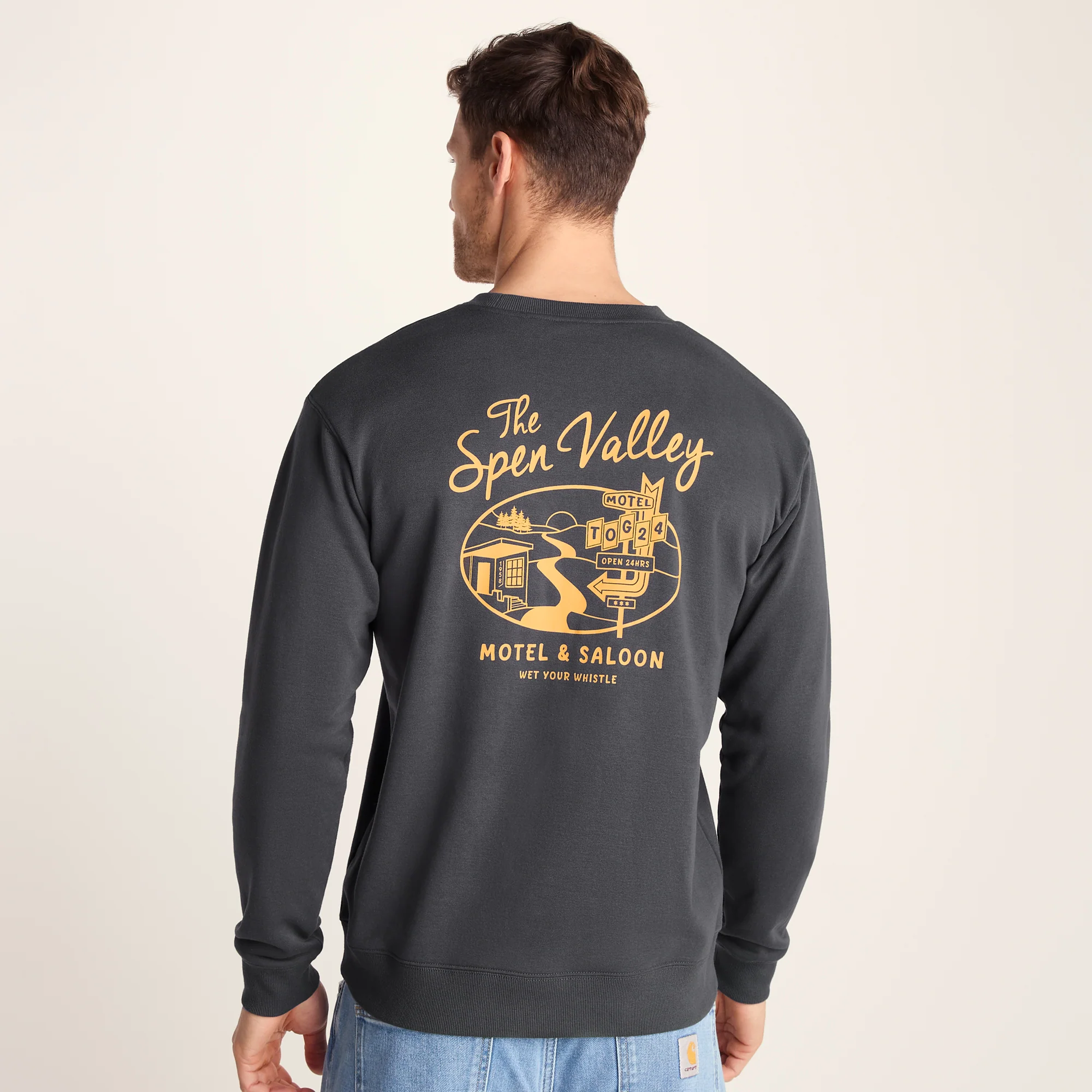 Barnaby Mens Relaxed Fit Supersoft Sweat - Deep Slate - Image 3
