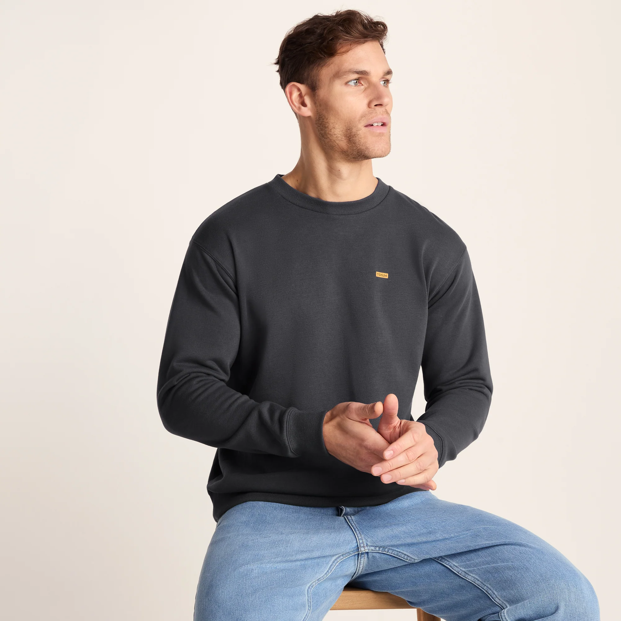 Barnaby Mens Relaxed Fit Supersoft Sweat - Deep Slate - Image 4