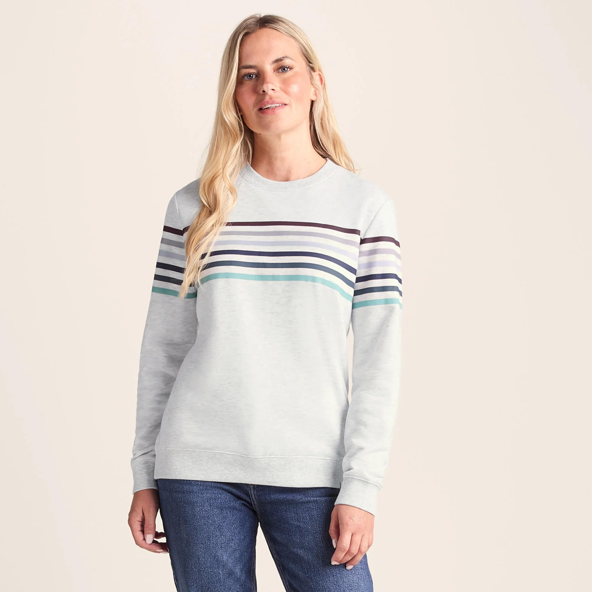 Bayman Womens Supersoft Sweat - Ice Grey Marl