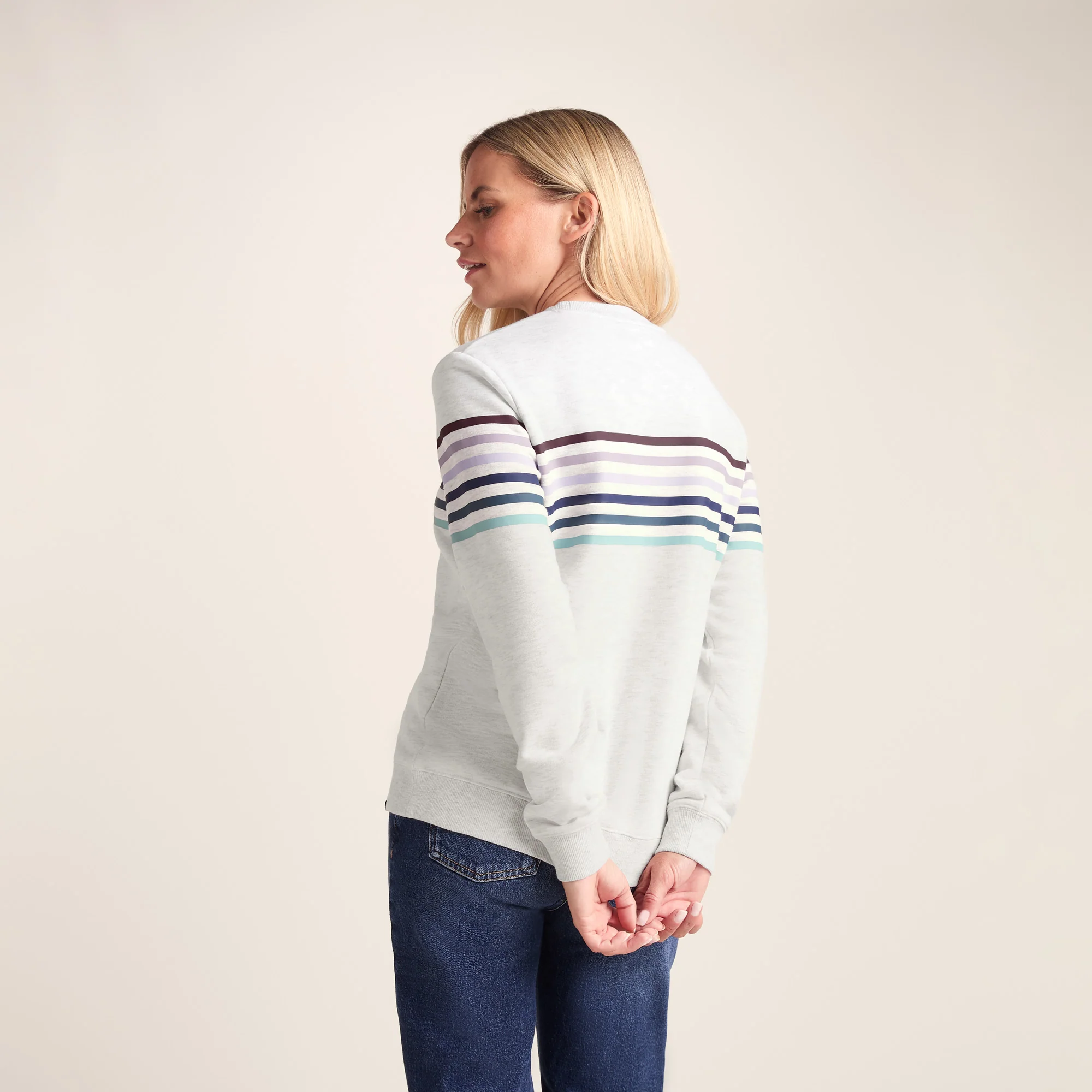 Bayman Womens Supersoft Sweat - Ice Grey Marl - Image 3