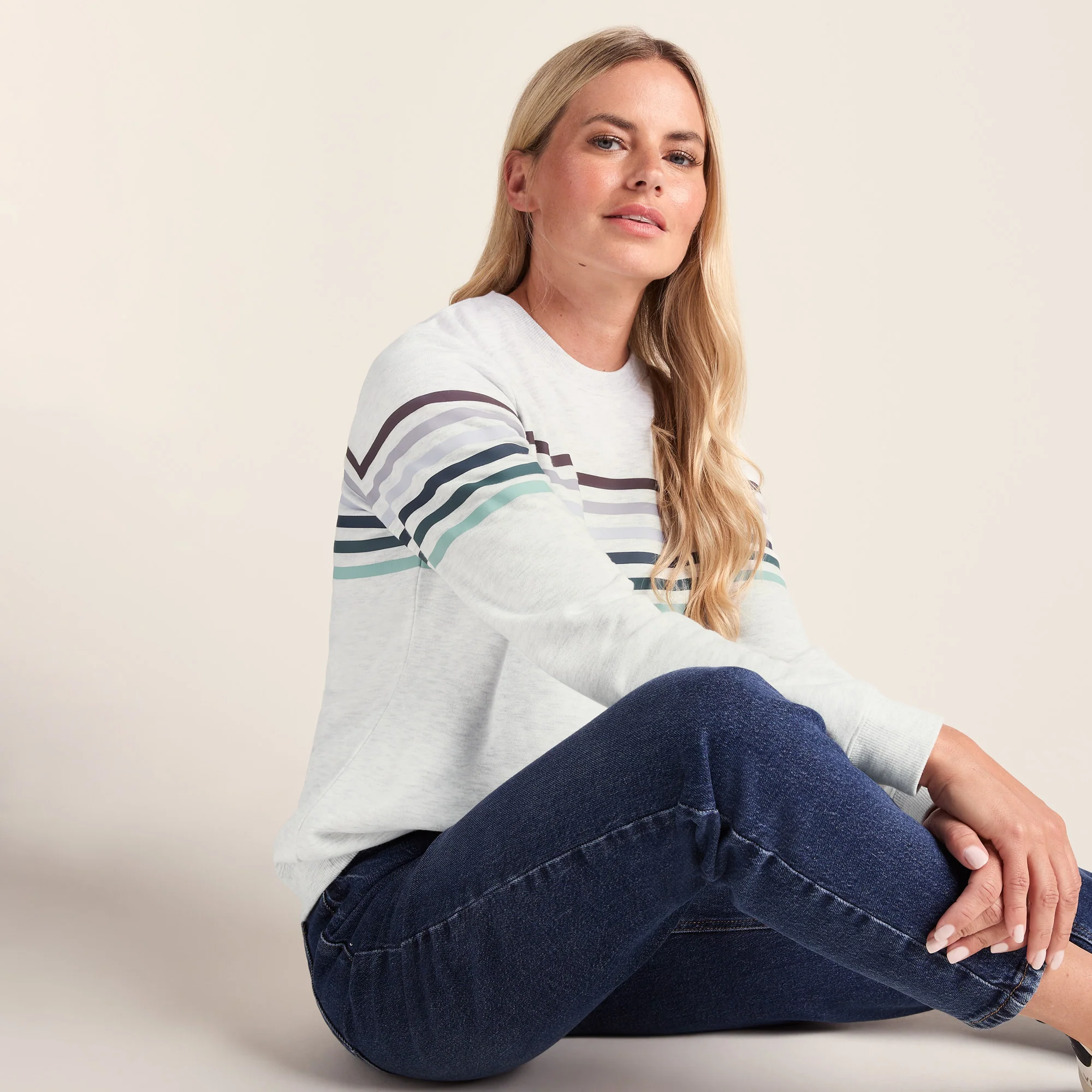 Bayman Womens Supersoft Sweat - Ice Grey Marl - Image 5