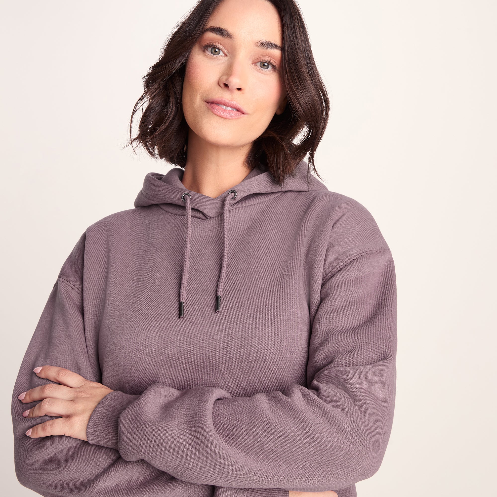 Betty Womens Longline Supersoft Hoody - Mauve - Image 2