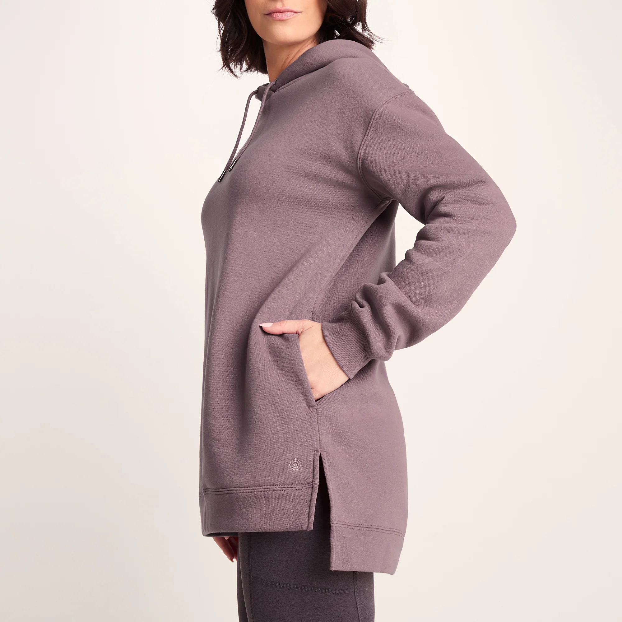 Betty Womens Longline Supersoft Hoody - Mauve - Image 4